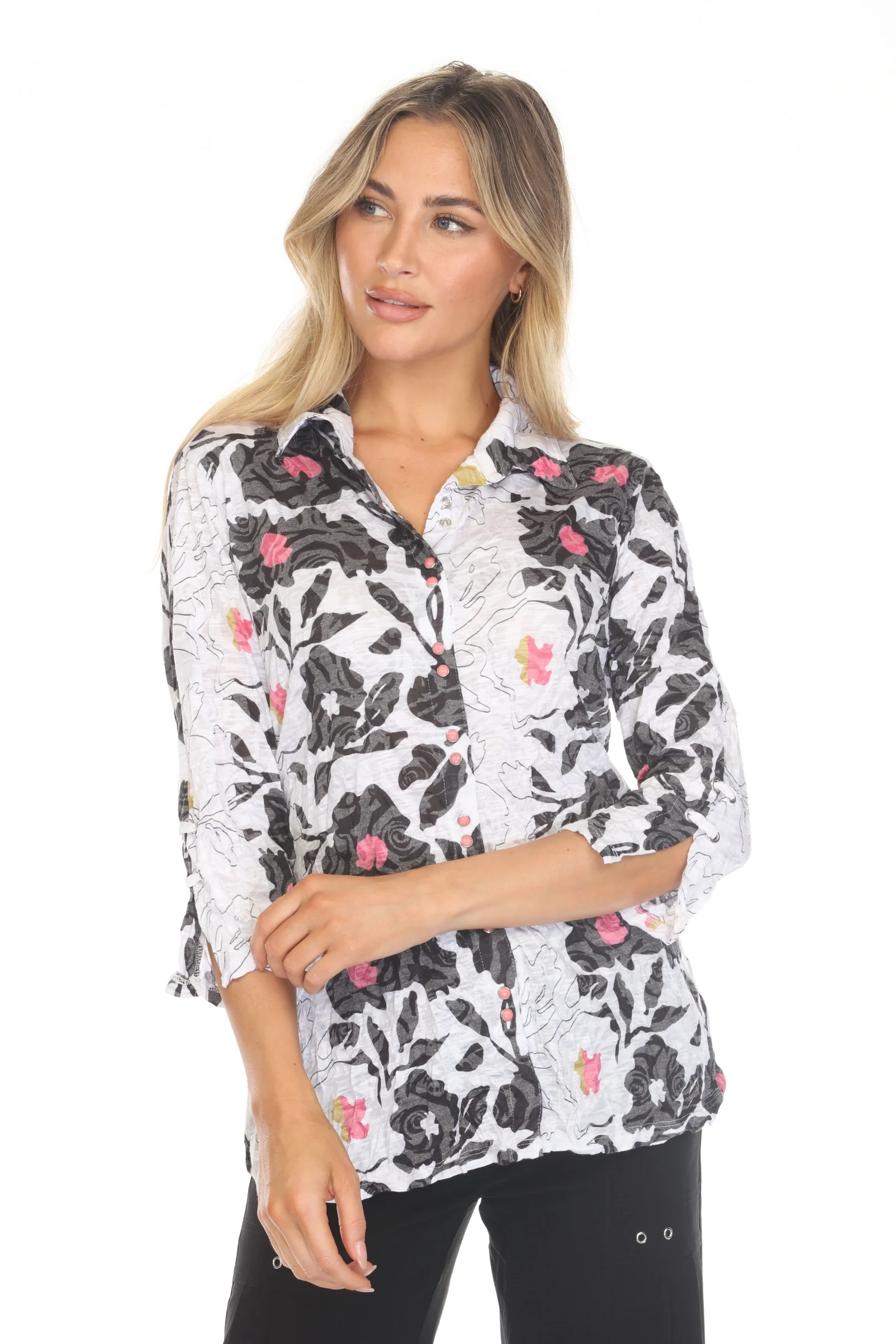 Sabrina Shirt - Noir Bloom - Image 3