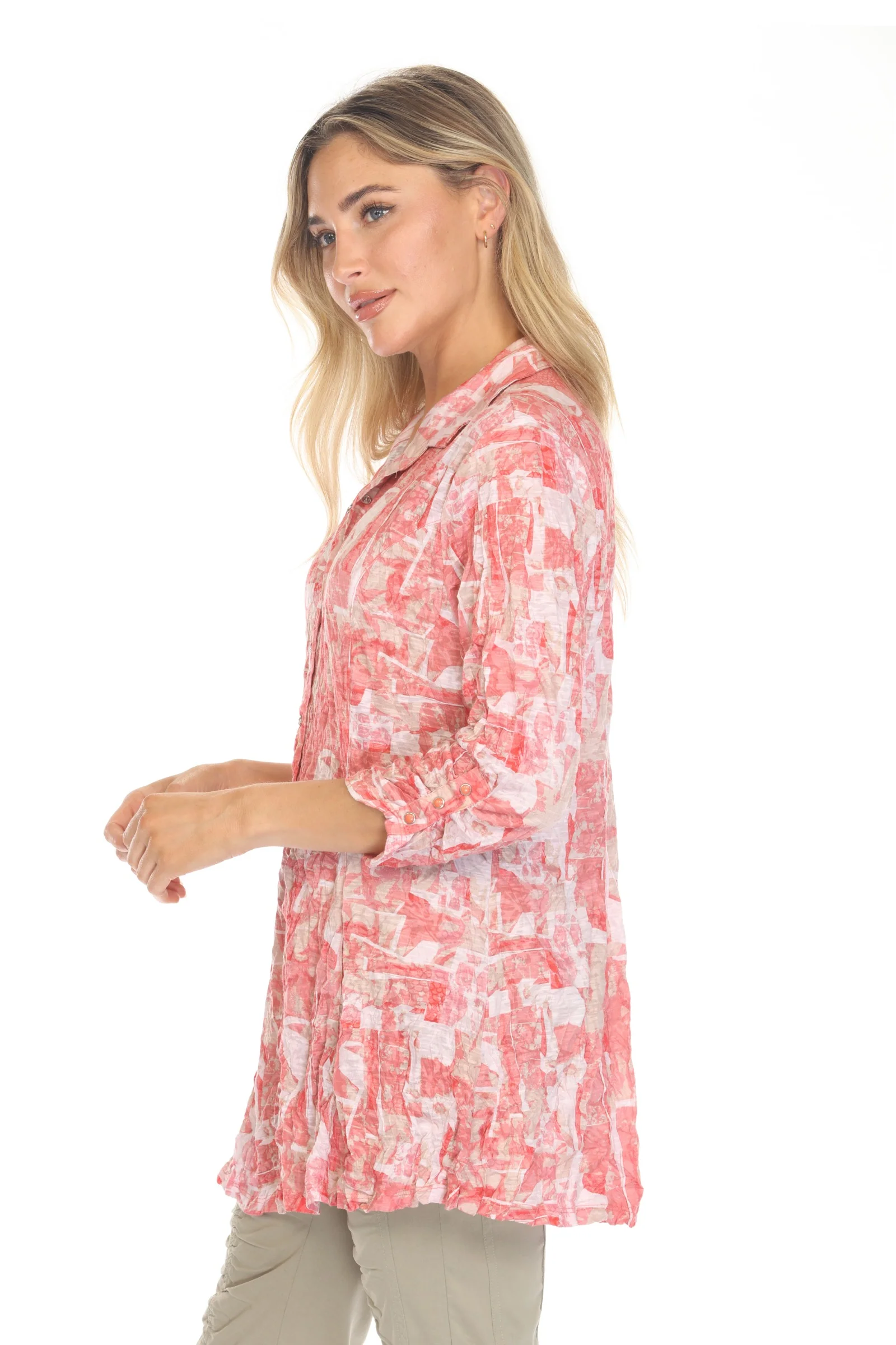 Selena Shirt - Coral Mosaic - Image 4