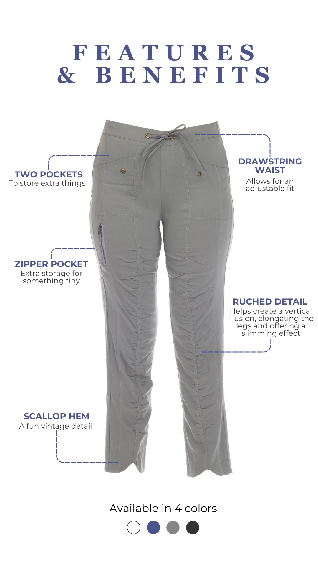 Ruched Scallop Pant - Image 3