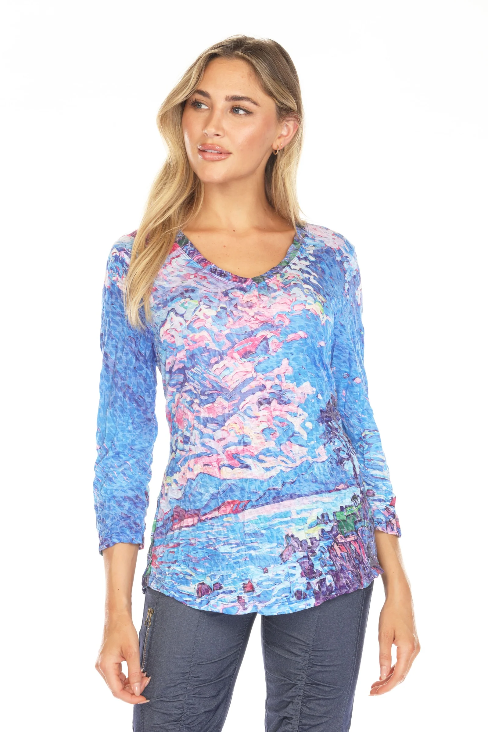 V-Neck Top - Coastal Glow - Image 4