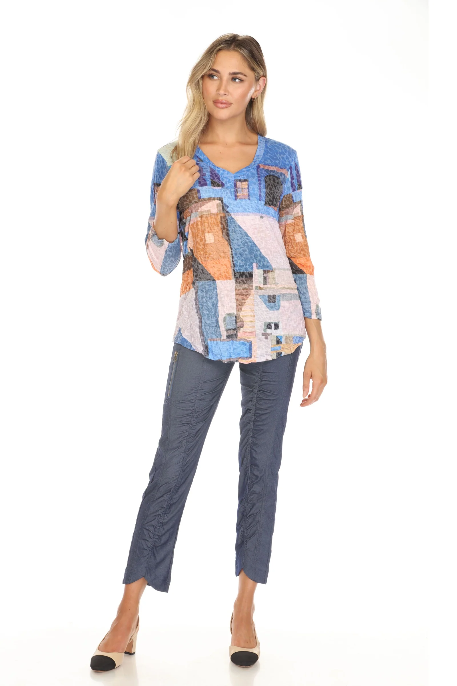 V-Neck Top - Painted Pueblo - Image 2