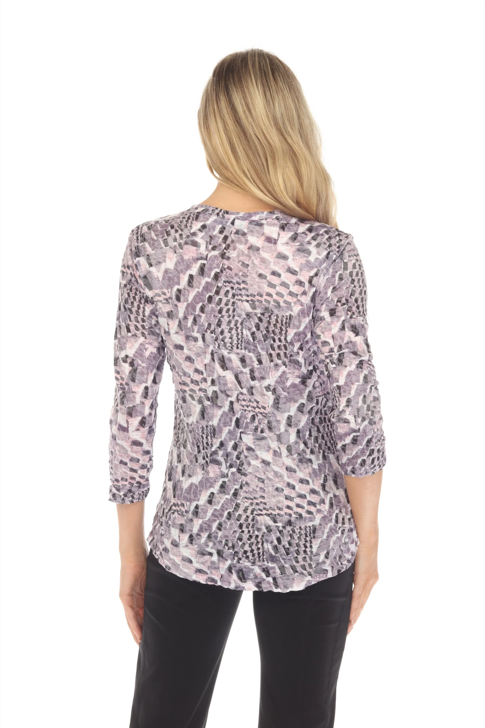 V-Neck Top - Orchid Mosaic - Image 5