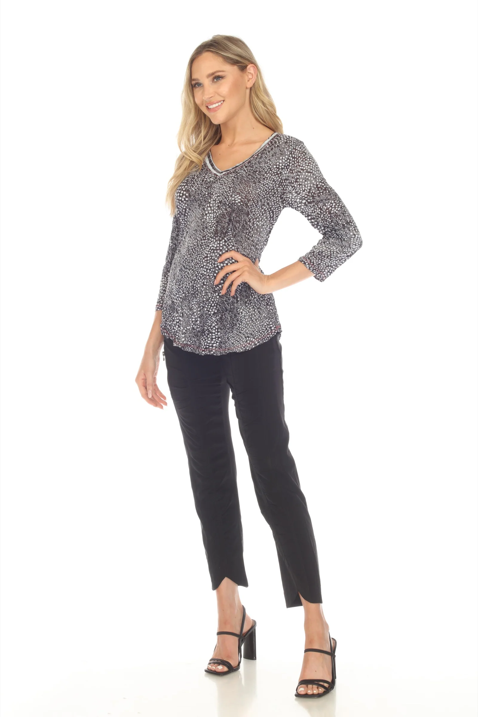 V-Neck Top - Zebra Dot - Image 4