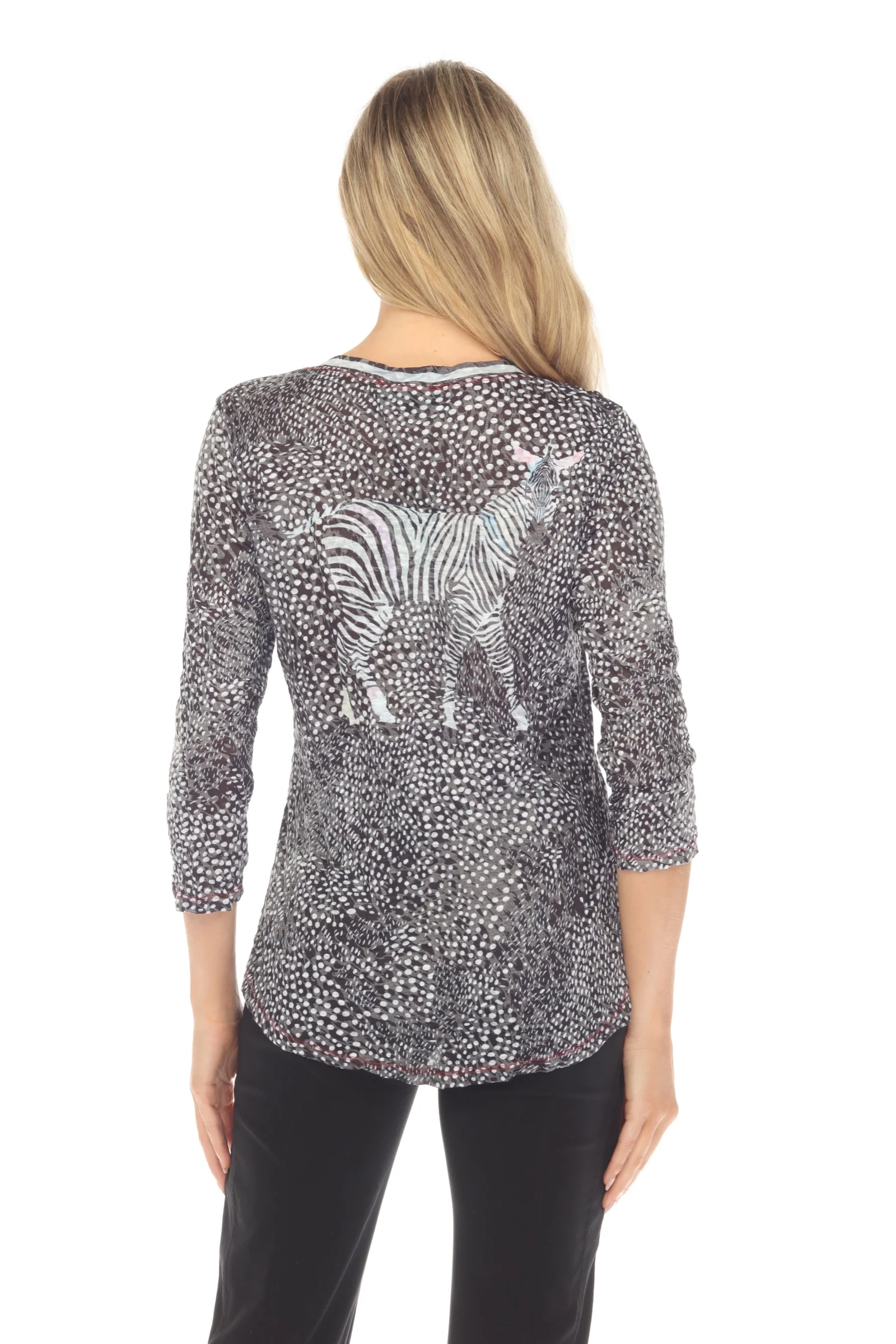 V-Neck Top - Zebra Dot - Image 6