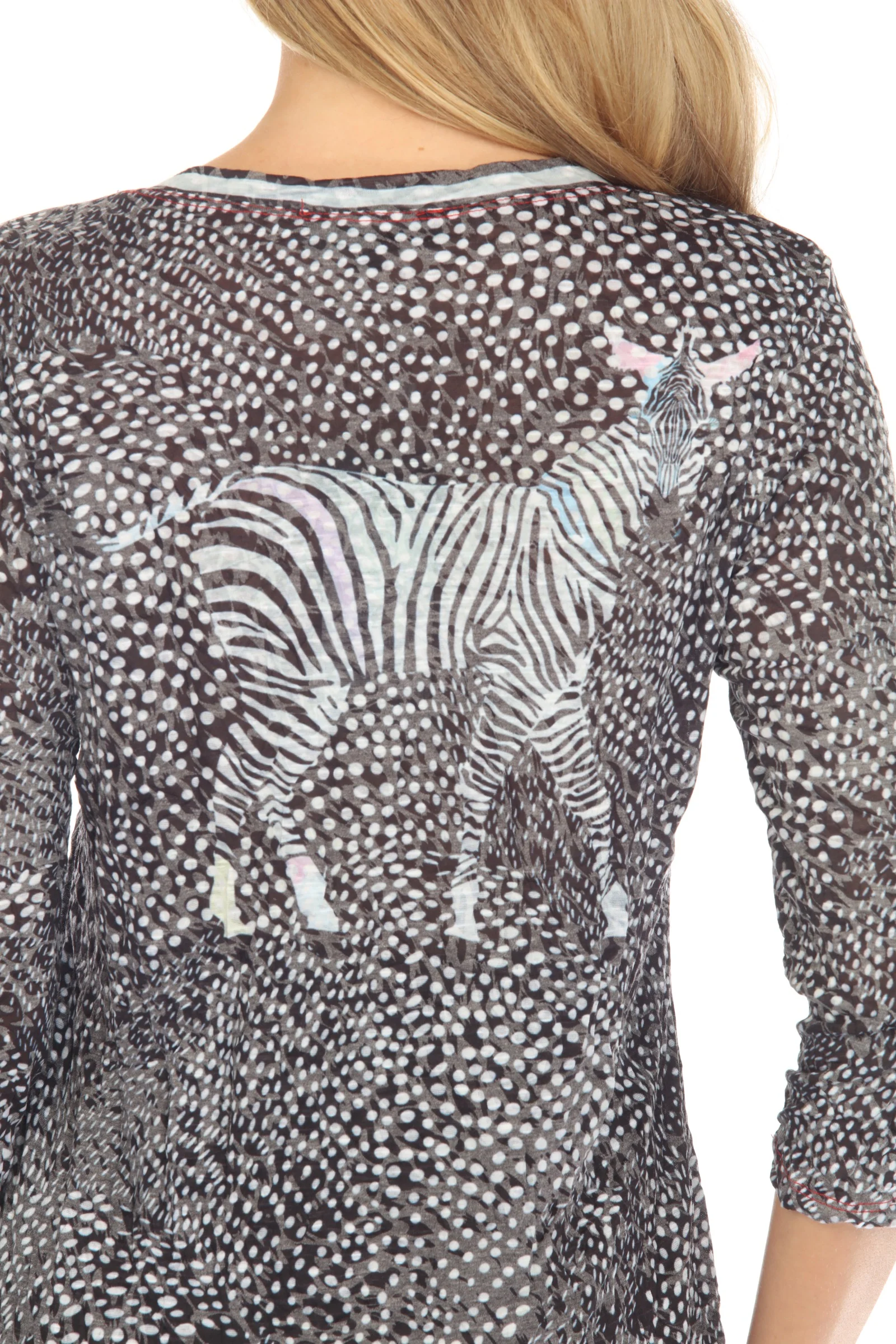 V-Neck Top - Zebra Dot - Image 7