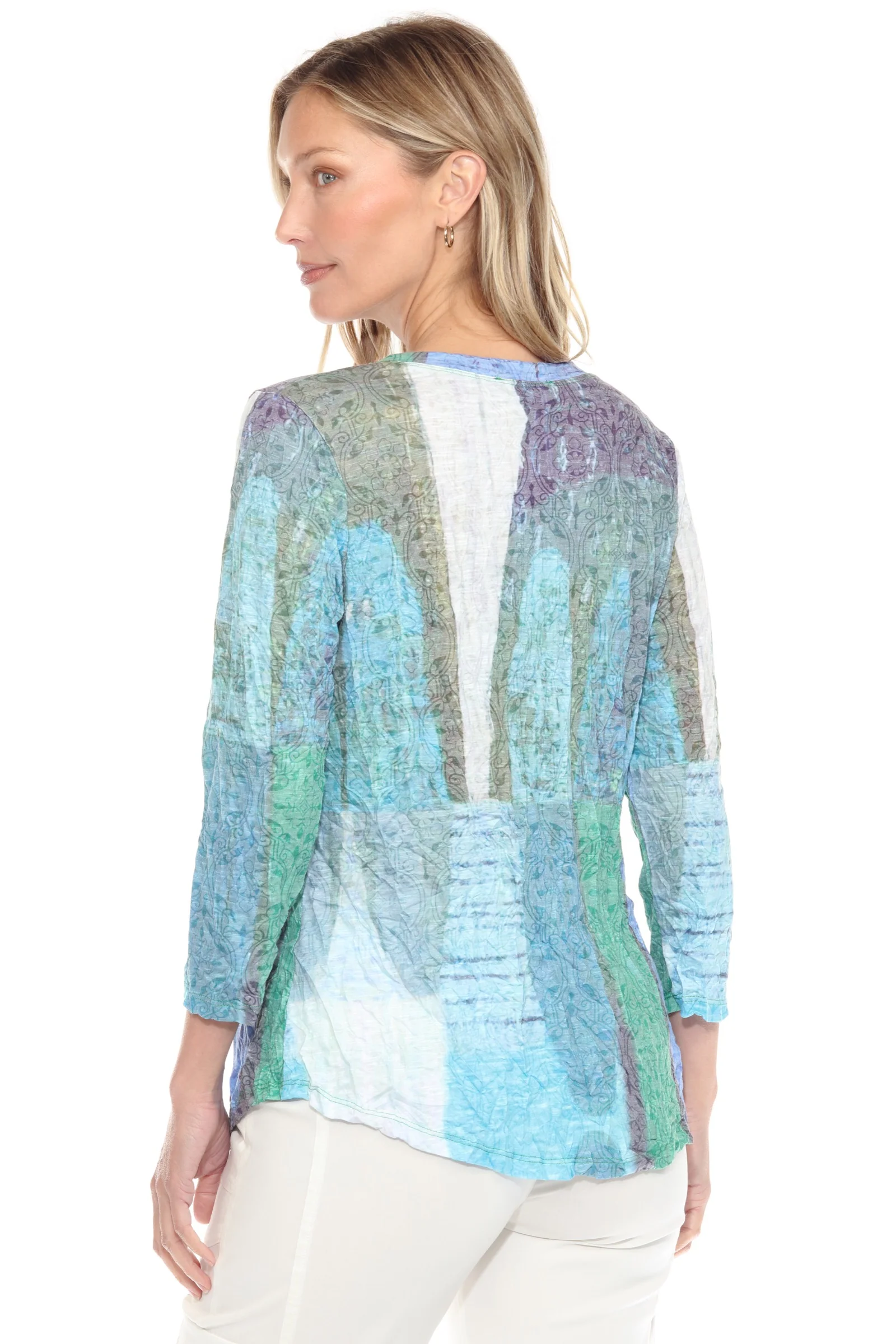 V-Neck Top - Forest Hues - Image 3