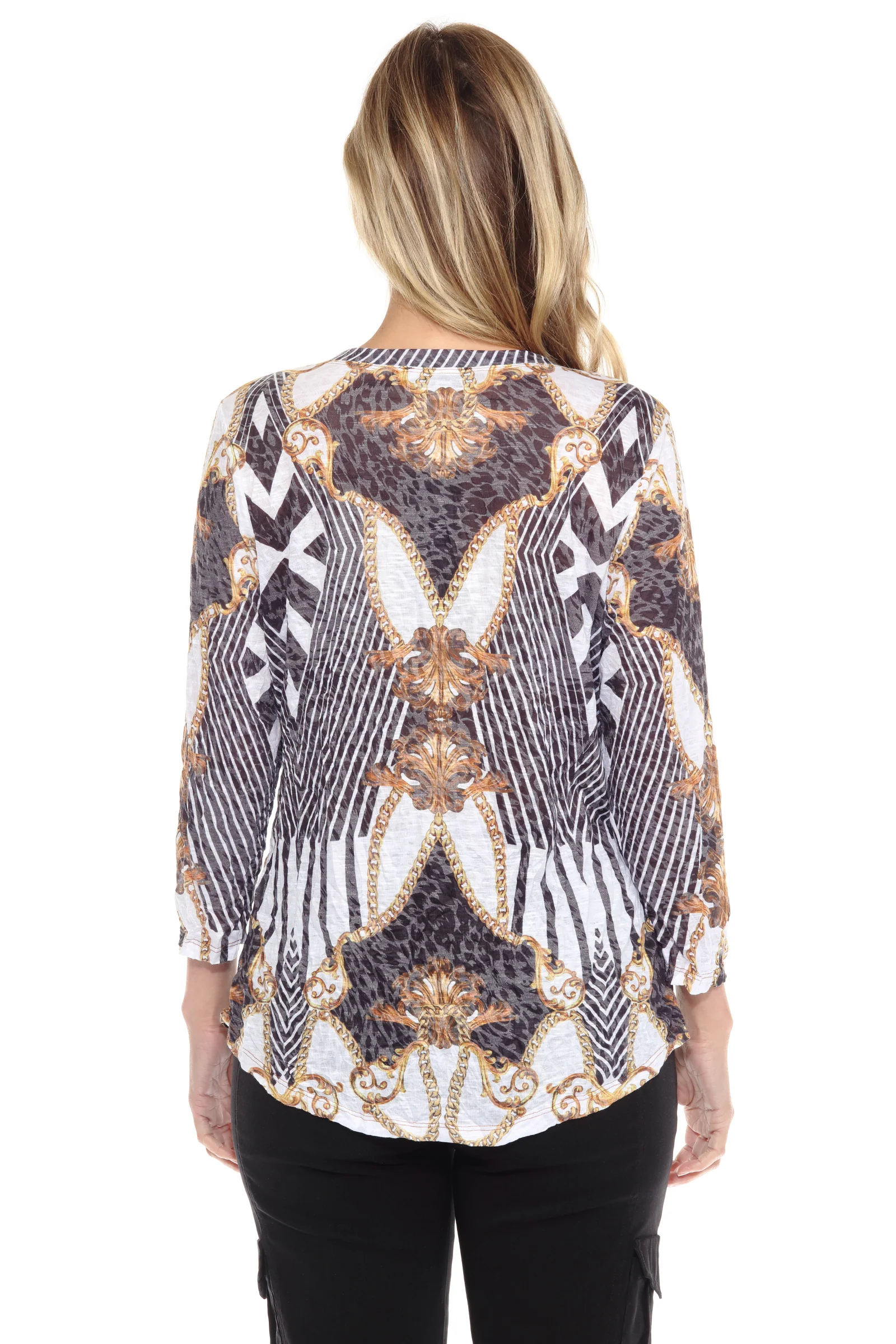 V-Neck Top - Gold Links - Image 4