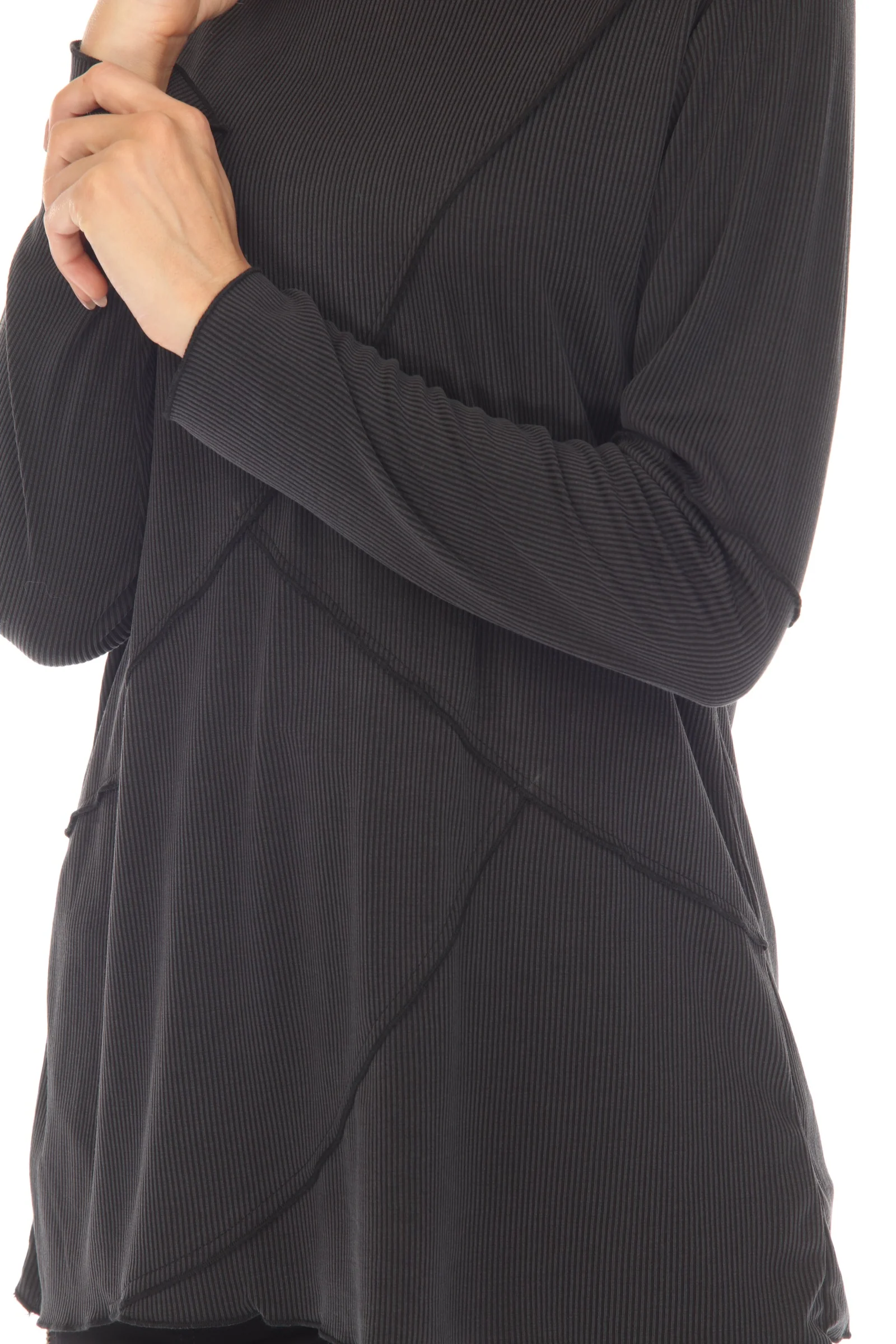 Mock Neck Cross Pattern Top - Image 11