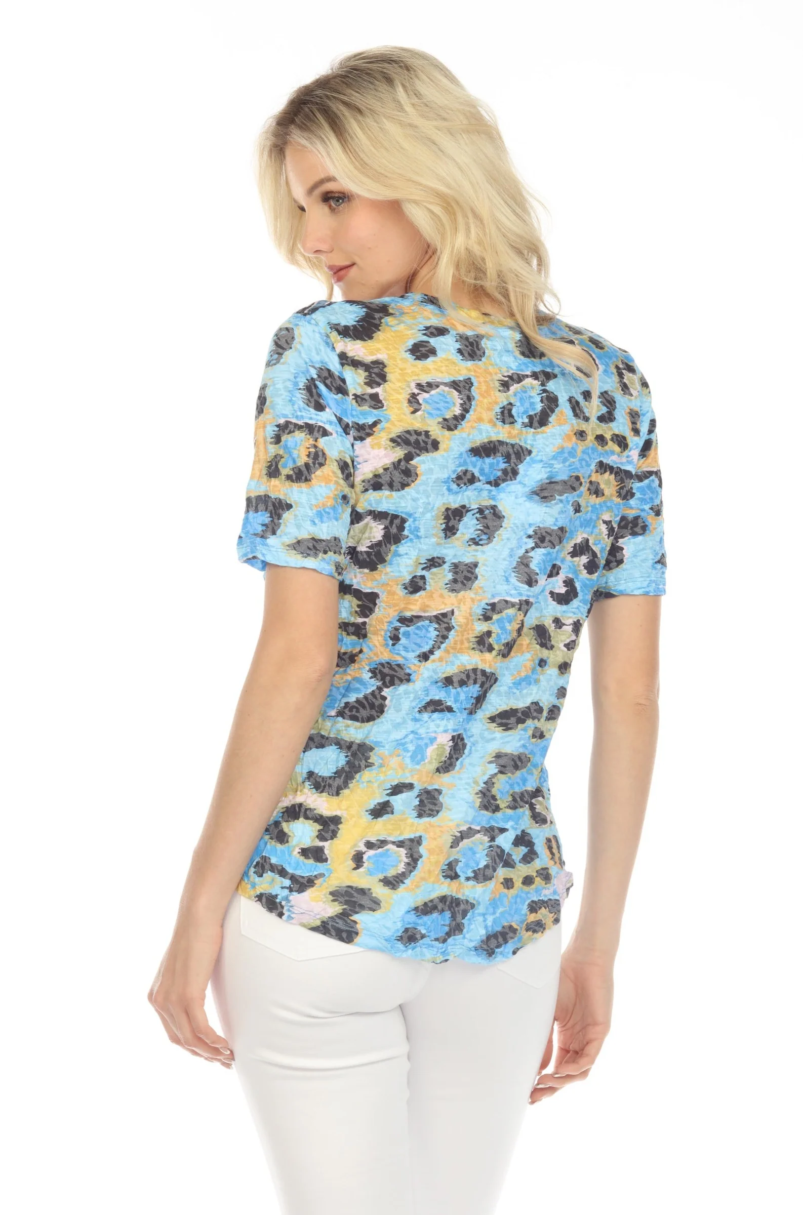 S/S V-Neck Top - Blue Wildcat - Image 4