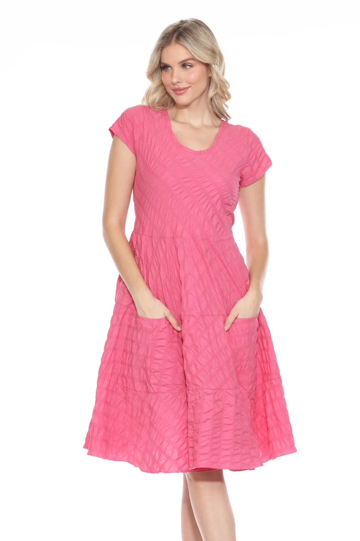 Puckered Cotton Dress - Image 10