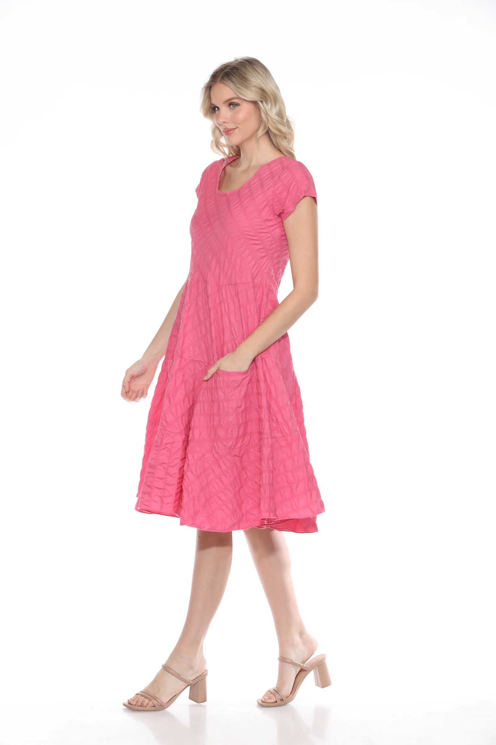 Puckered Cotton Dress - Image 11