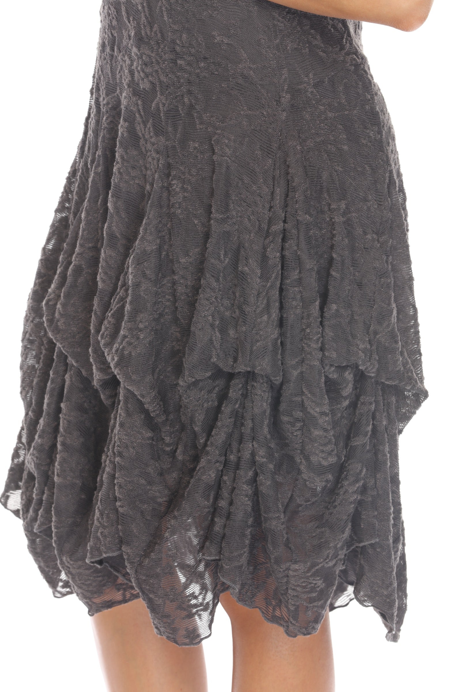 Sleeveless Textured Lace Dress - Image 6