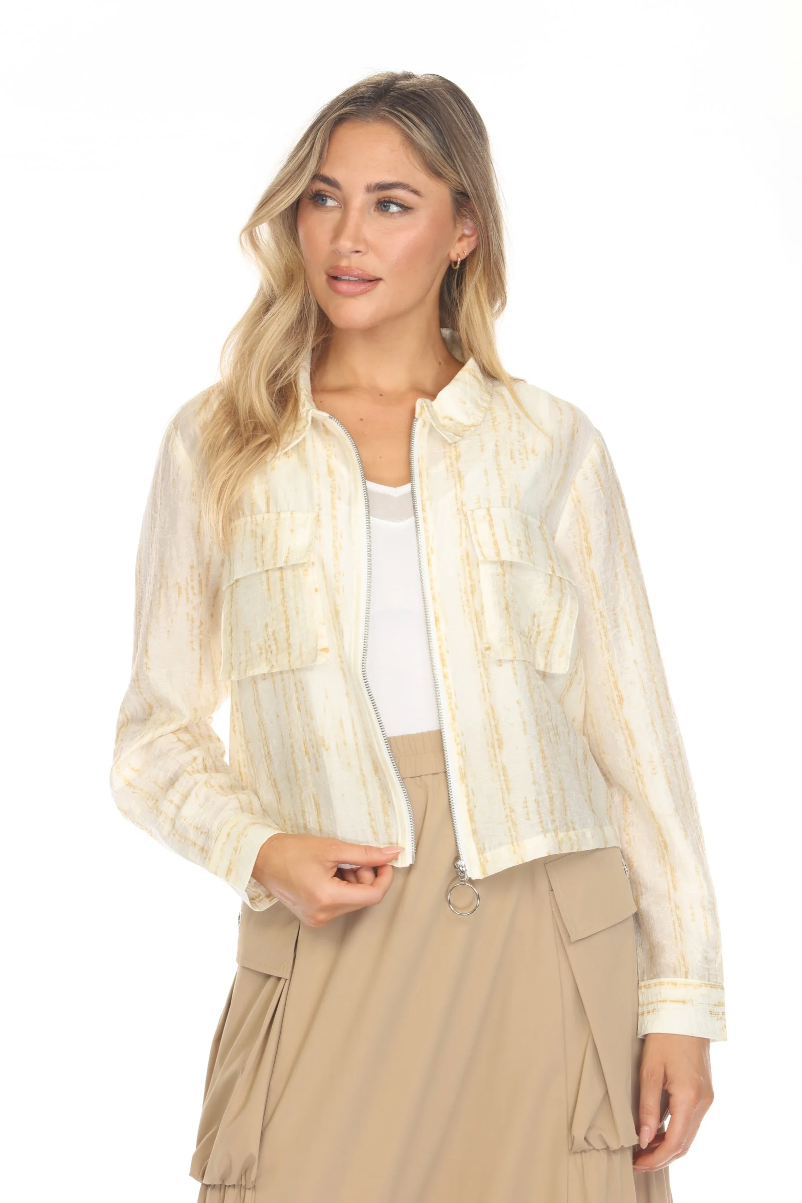 Lustre Stripe Utility Jacket - Image 5