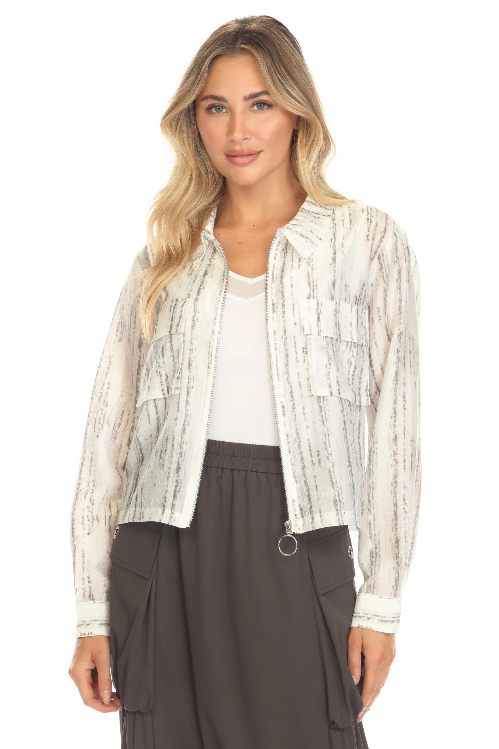 Lustre Stripe Utility Jacket - Image 9