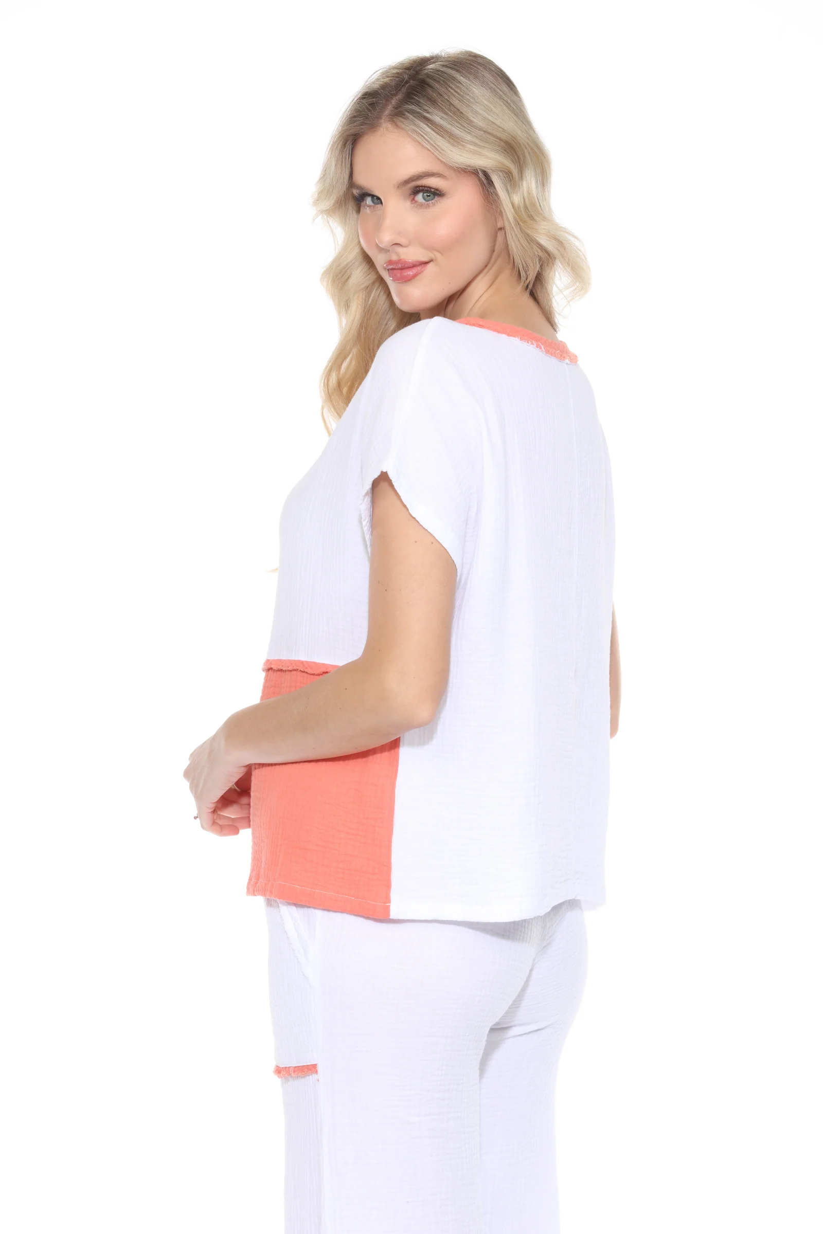 Cotton Patchwork Boxy Tee - Image 8