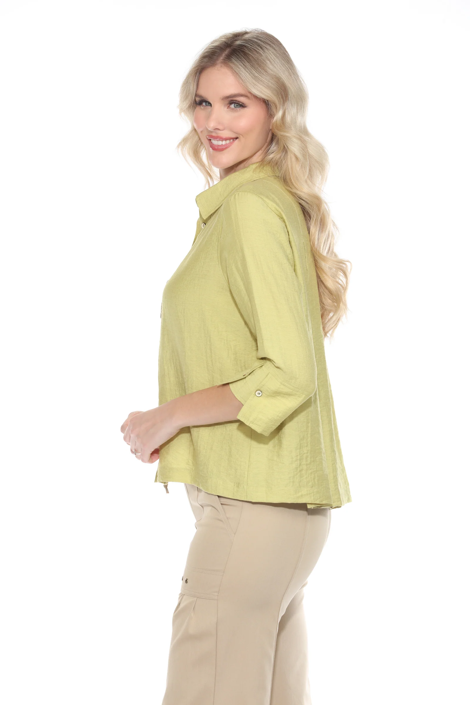 Linen Blend Collared Blouse - Image 5