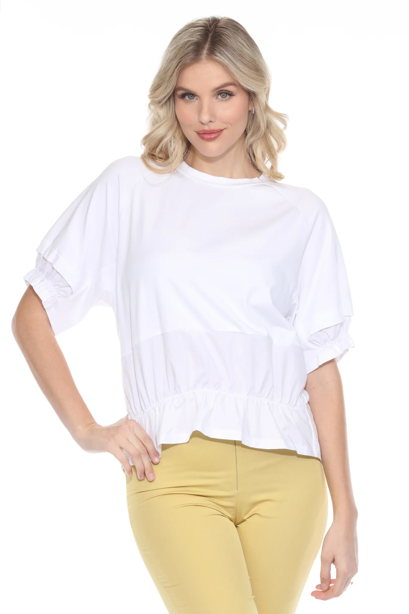 Mixed Panel Hi-Low Tee - Image 8