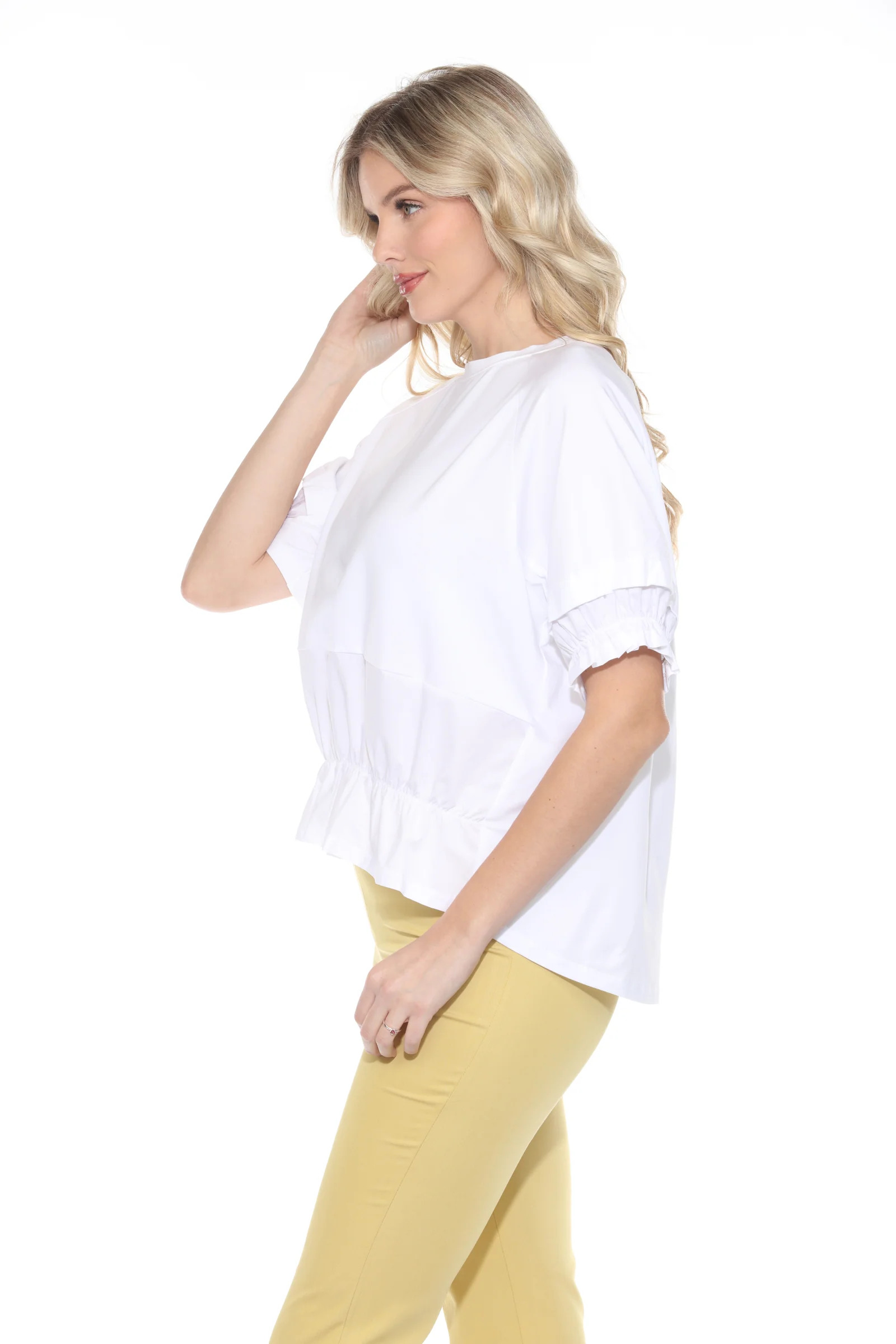 Mixed Panel Hi-Low Tee - Image 9