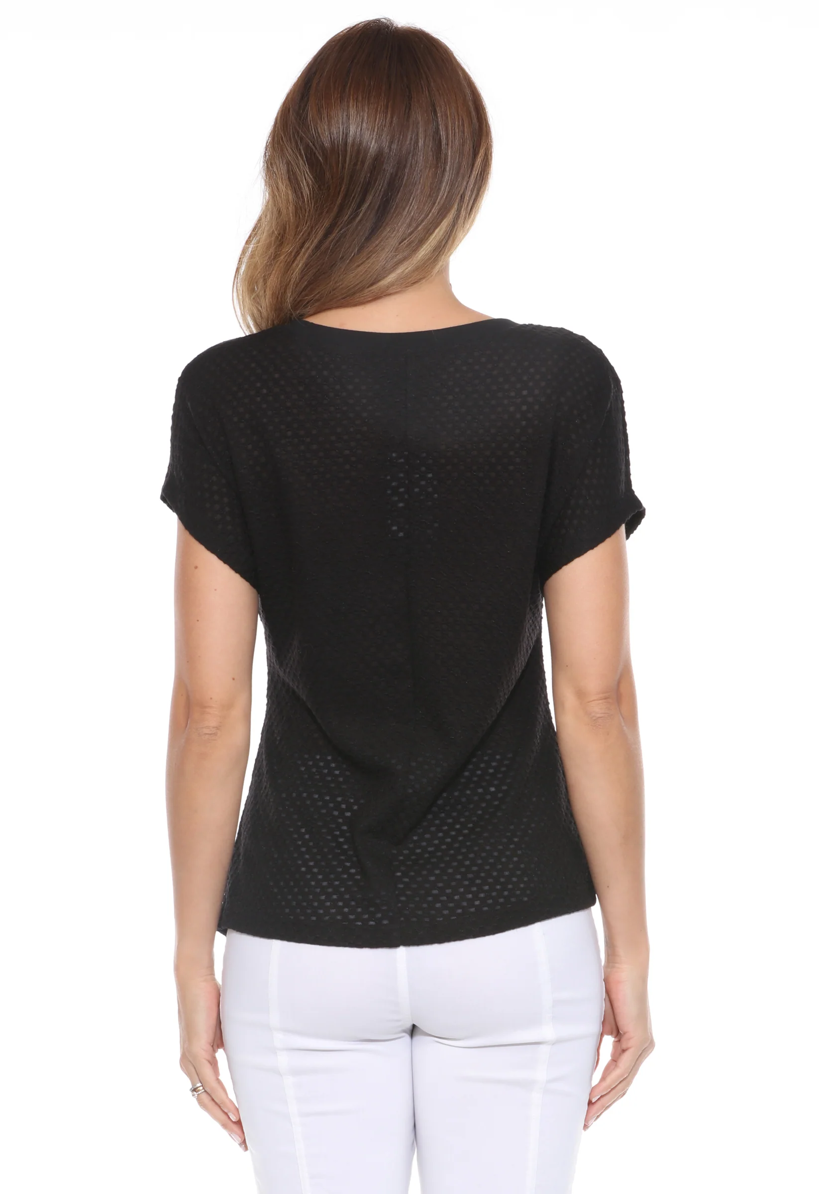Banded Waist Peplum Tee - Image 4
