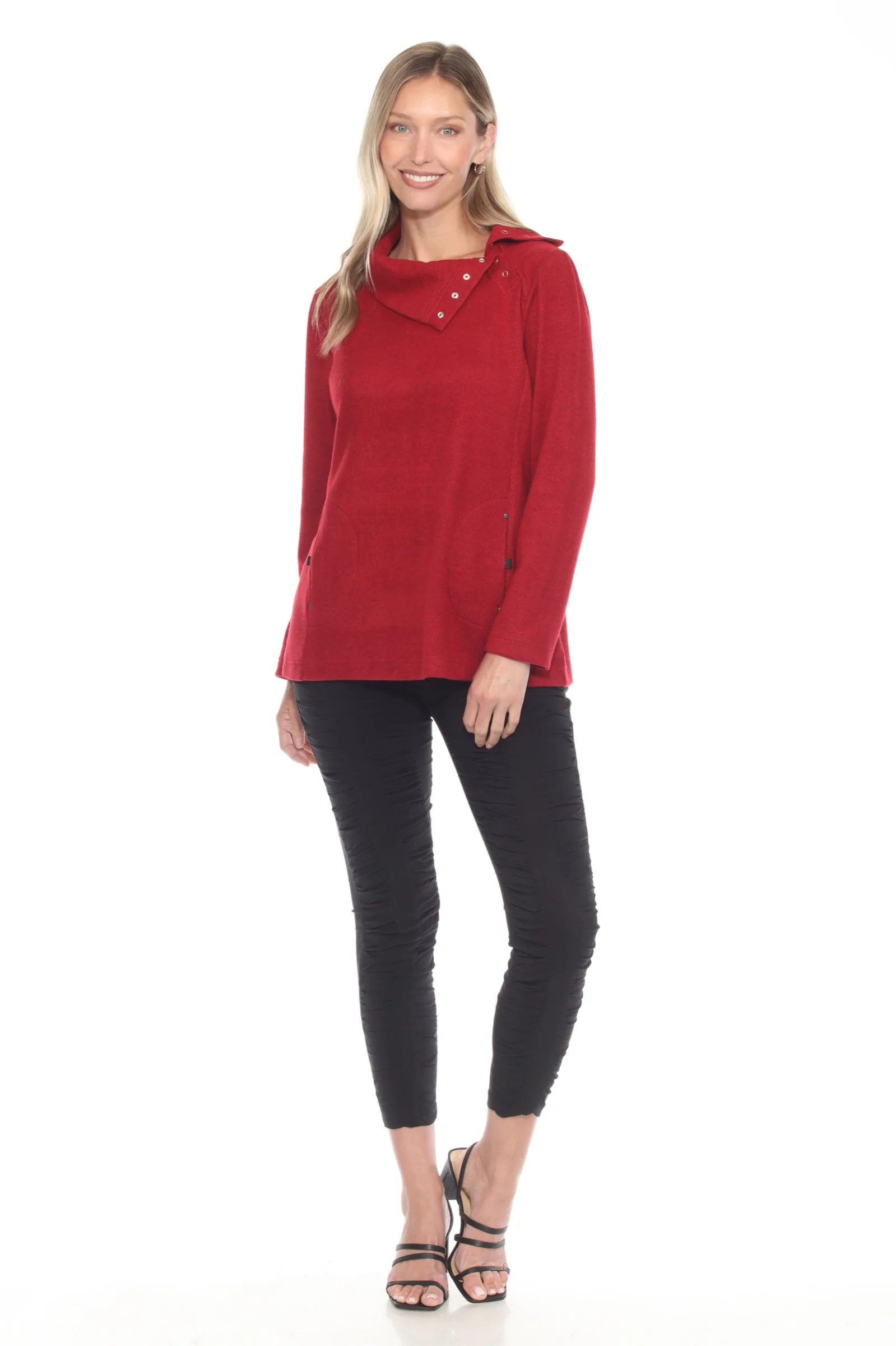 Brushed Snap-Collar Pullover - Image 3