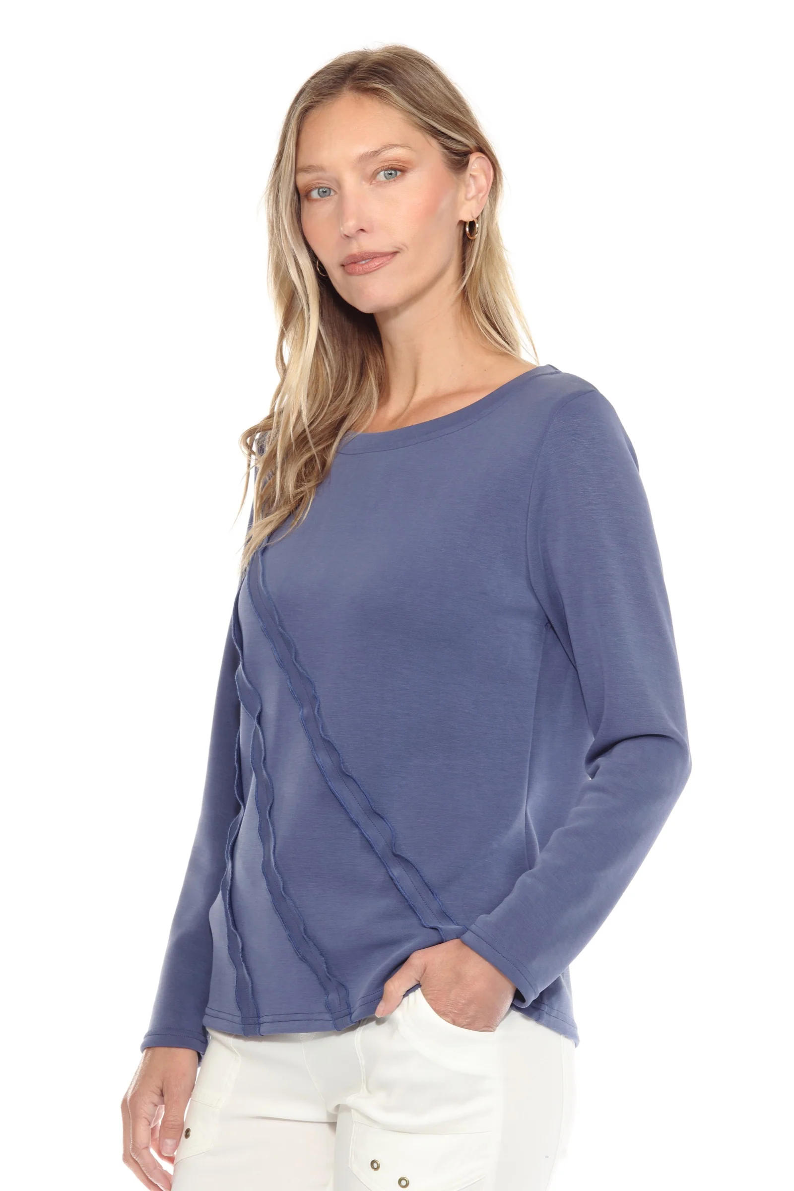 Diagonal Trim Accent Pullover - Image 3