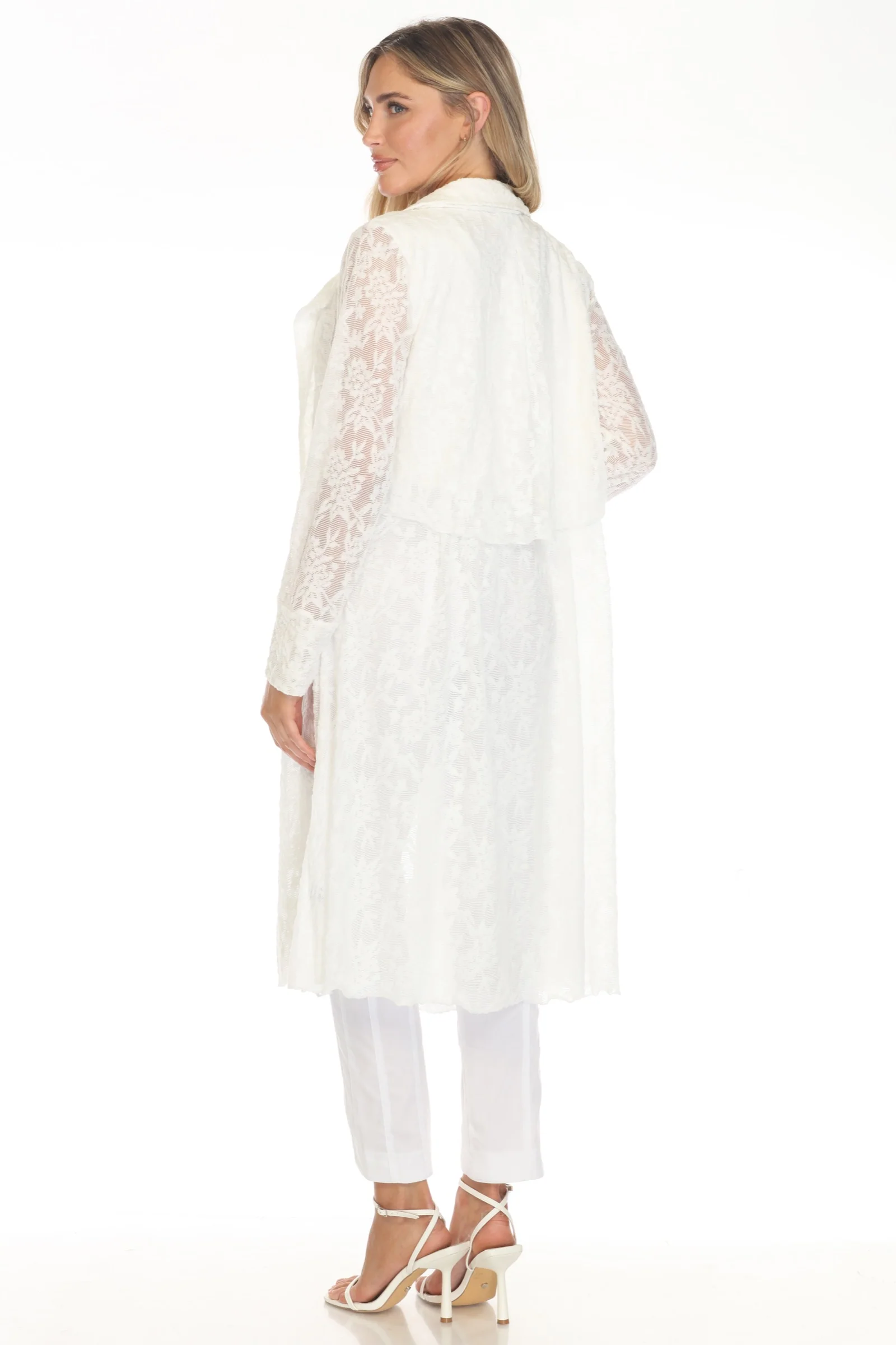 Textured Lace Duster Jacket - Image 7