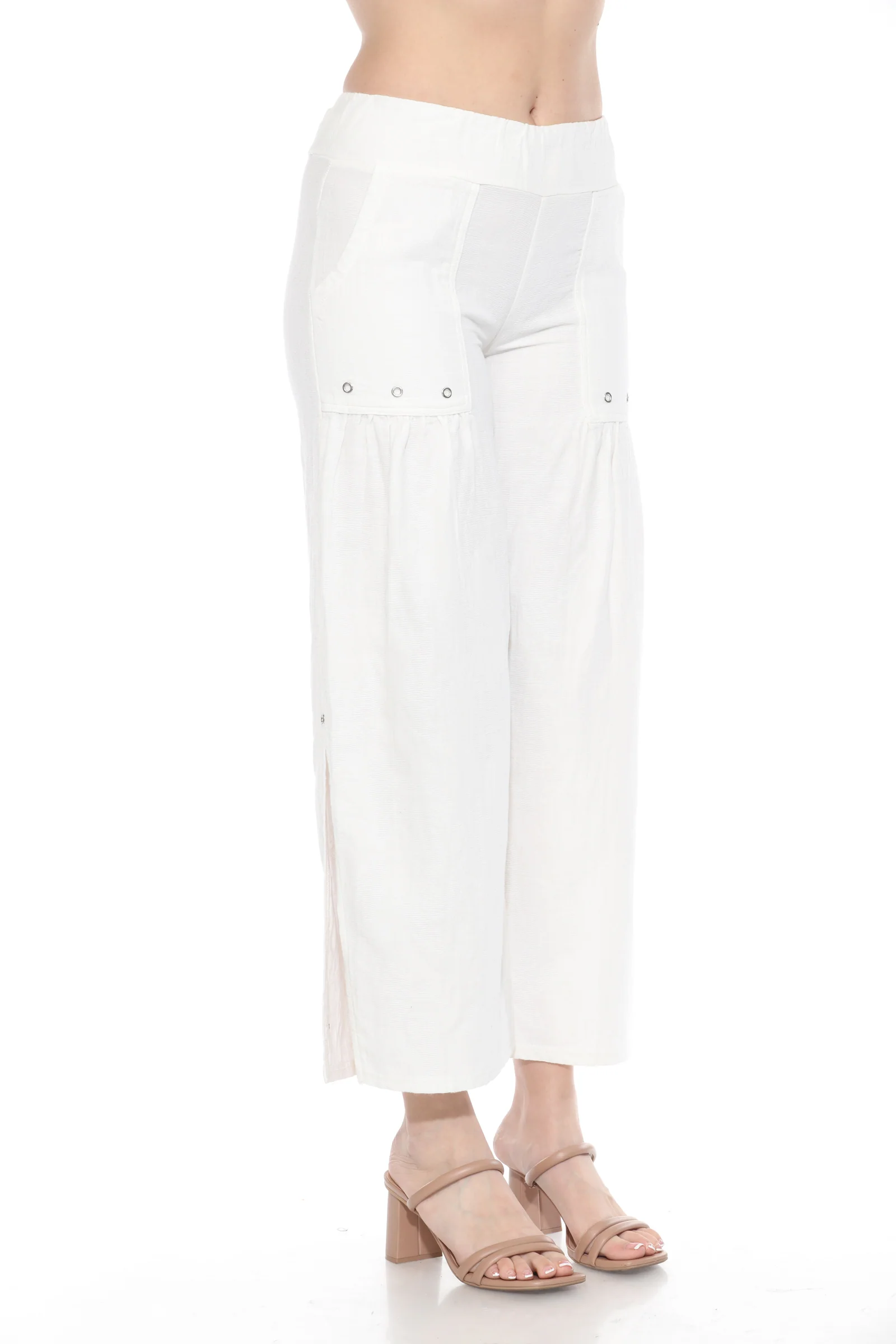 Textured Cotton Wide Leg Pant - Image 10