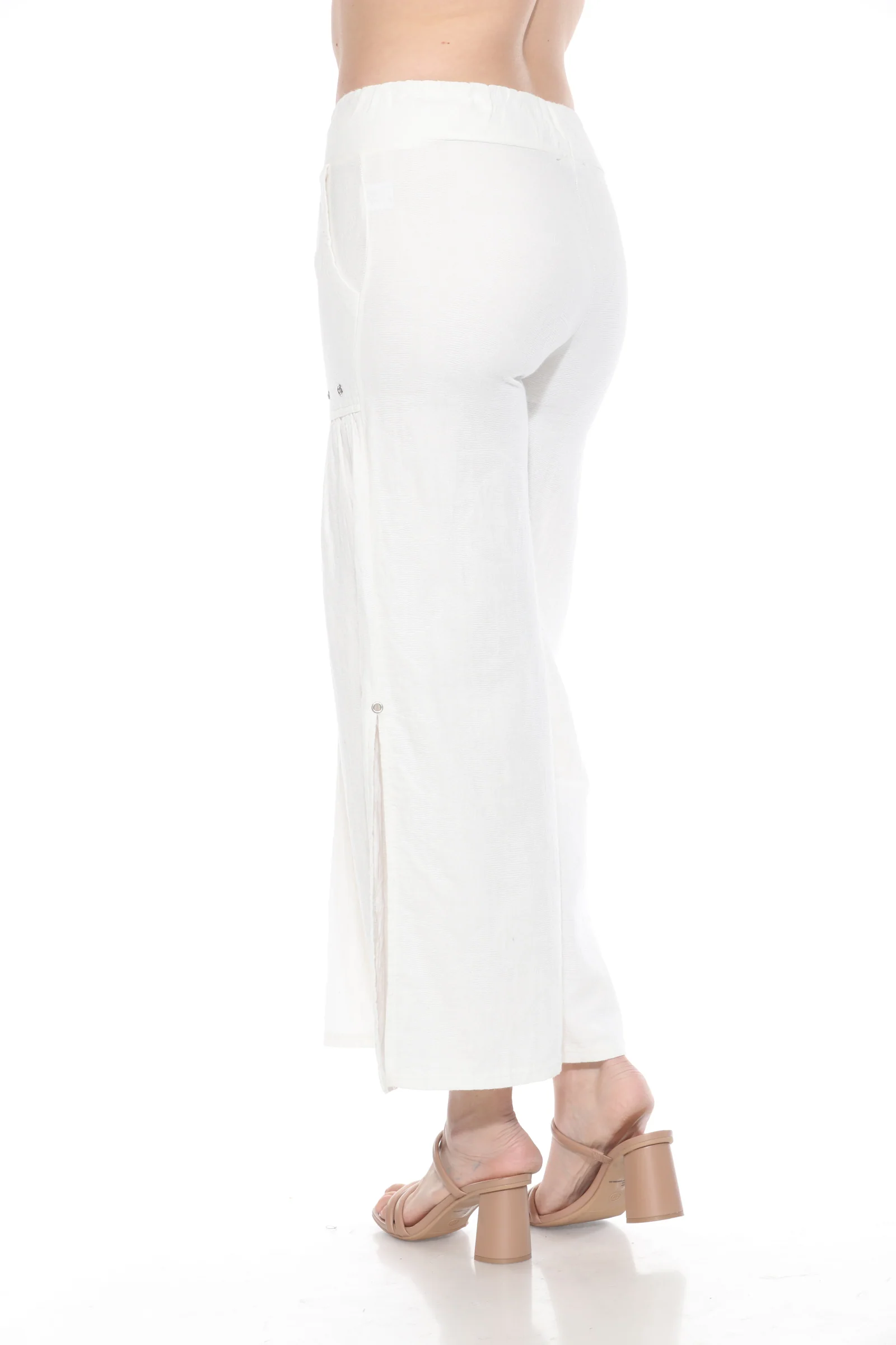 Textured Cotton Wide Leg Pant - Image 11
