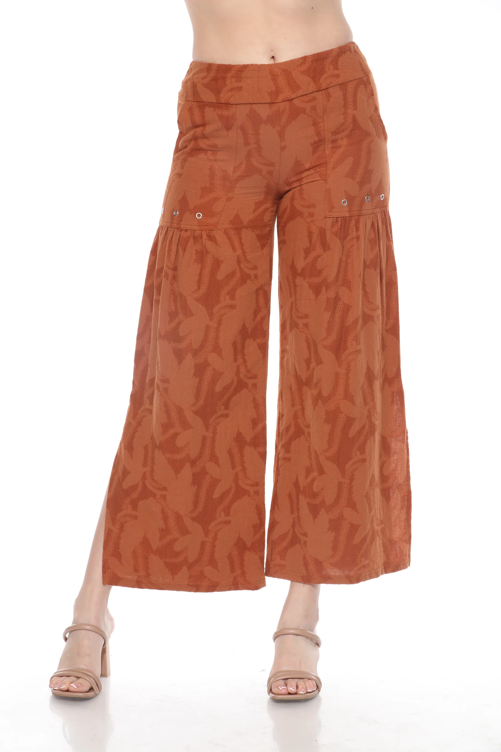 Textured Cotton Wide Leg Pant - Image 4