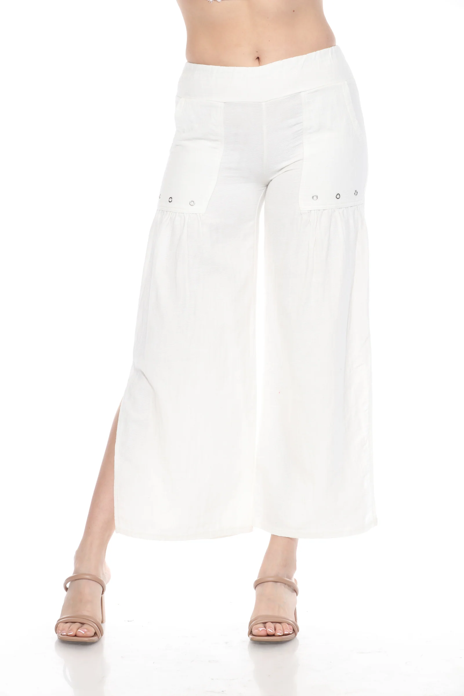 Textured Cotton Wide Leg Pant - Image 9