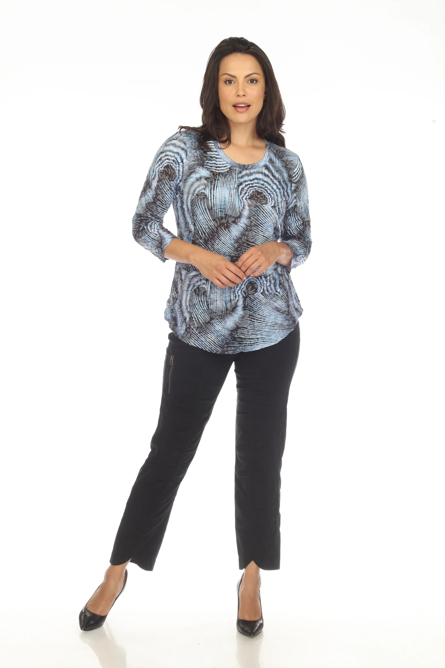 Round-Neck Top - Cyan Phase - Image 3