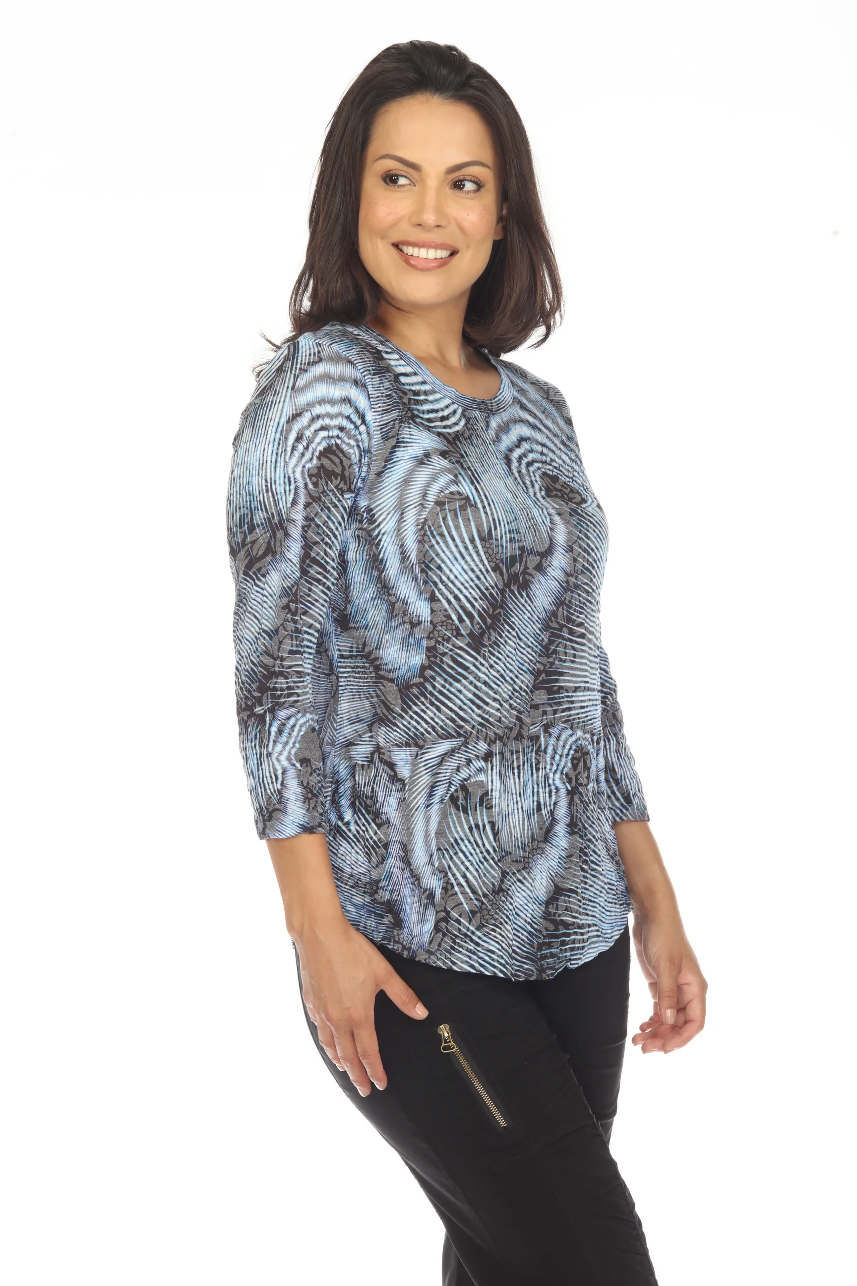 Round-Neck Top - Cyan Phase - Image 4