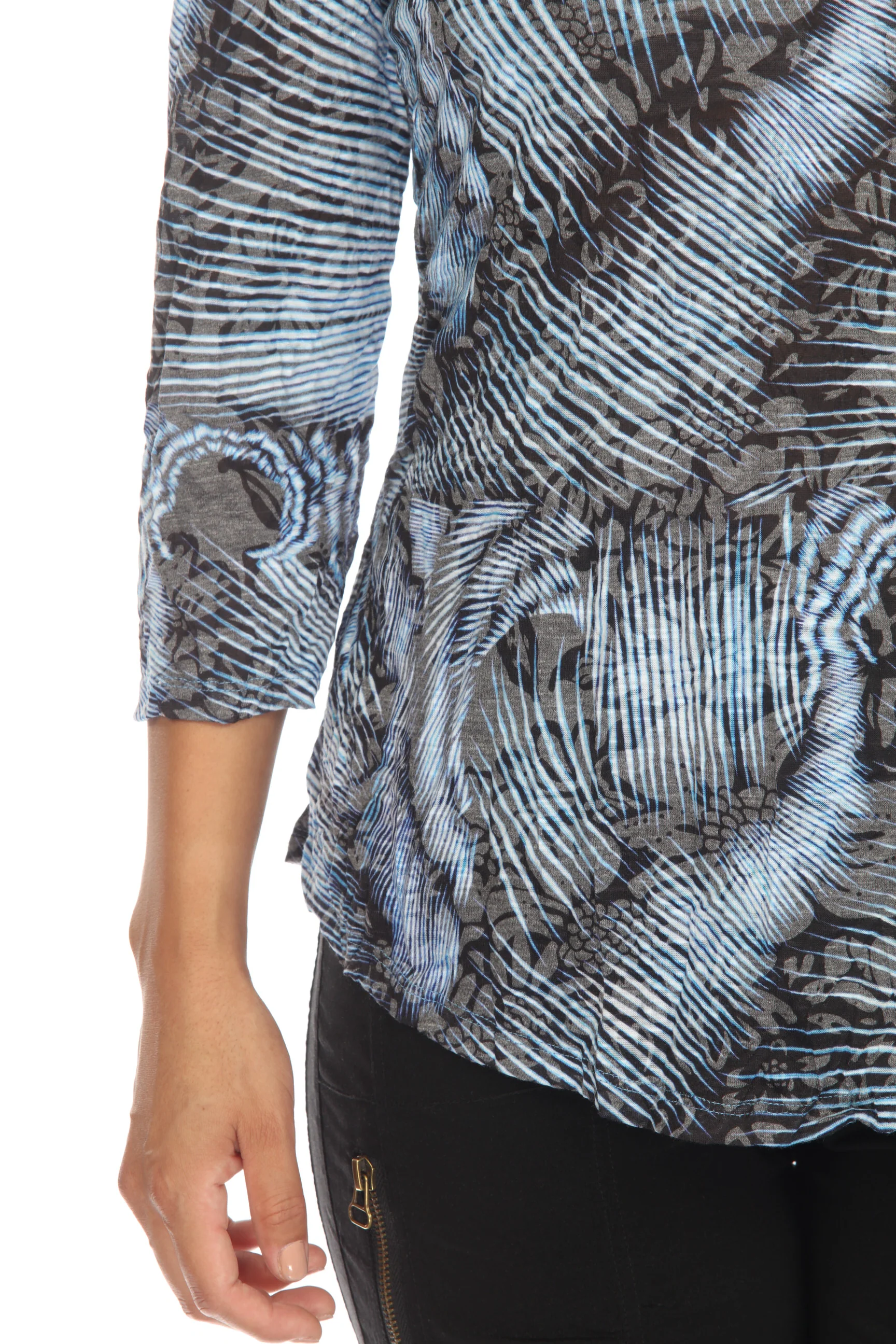 Round-Neck Top - Cyan Phase - Image 9