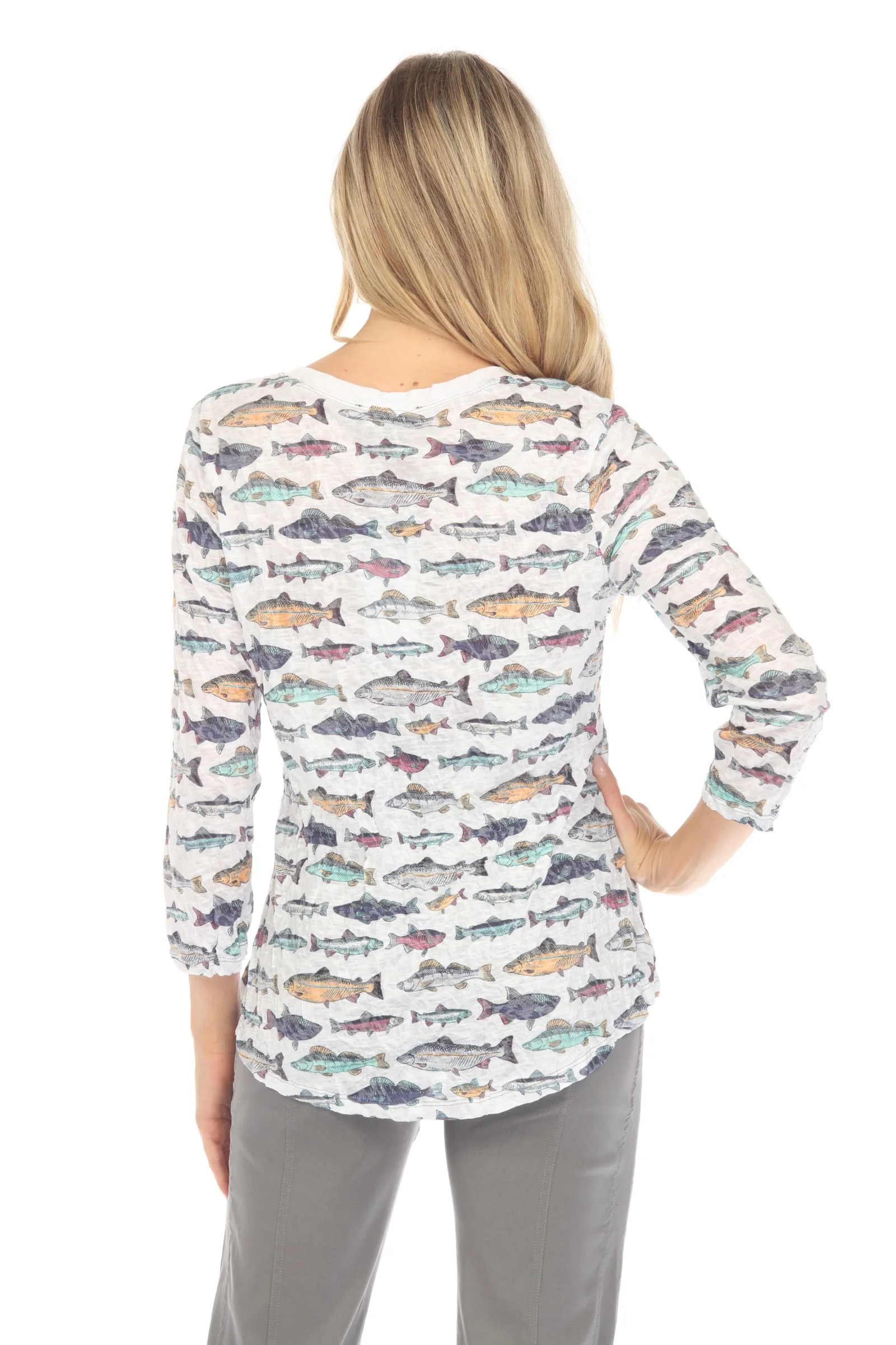 Round-Neck Top - Catch Fish - Image 5