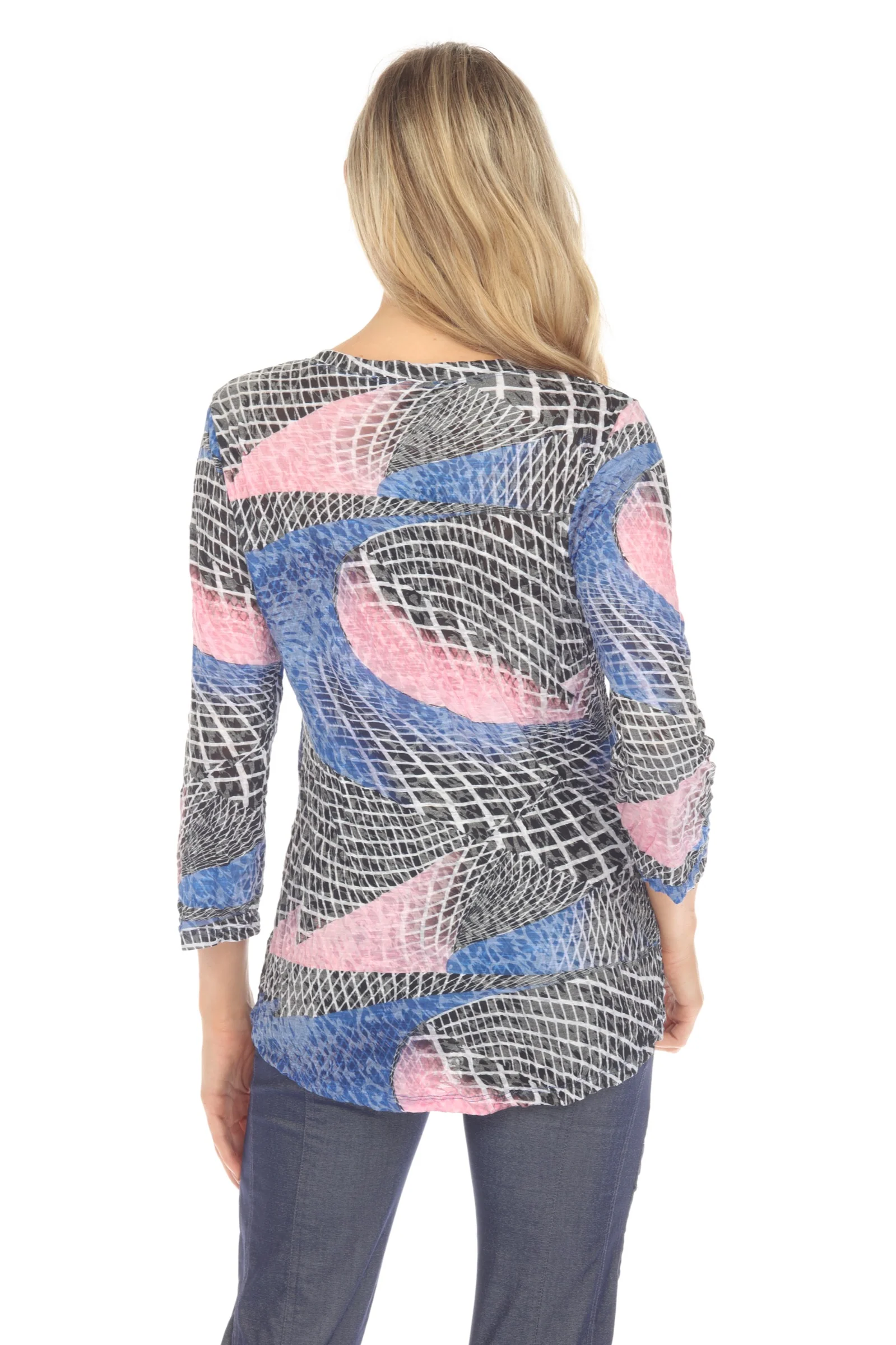 Round-Neck Top - Blush Warp - Image 6