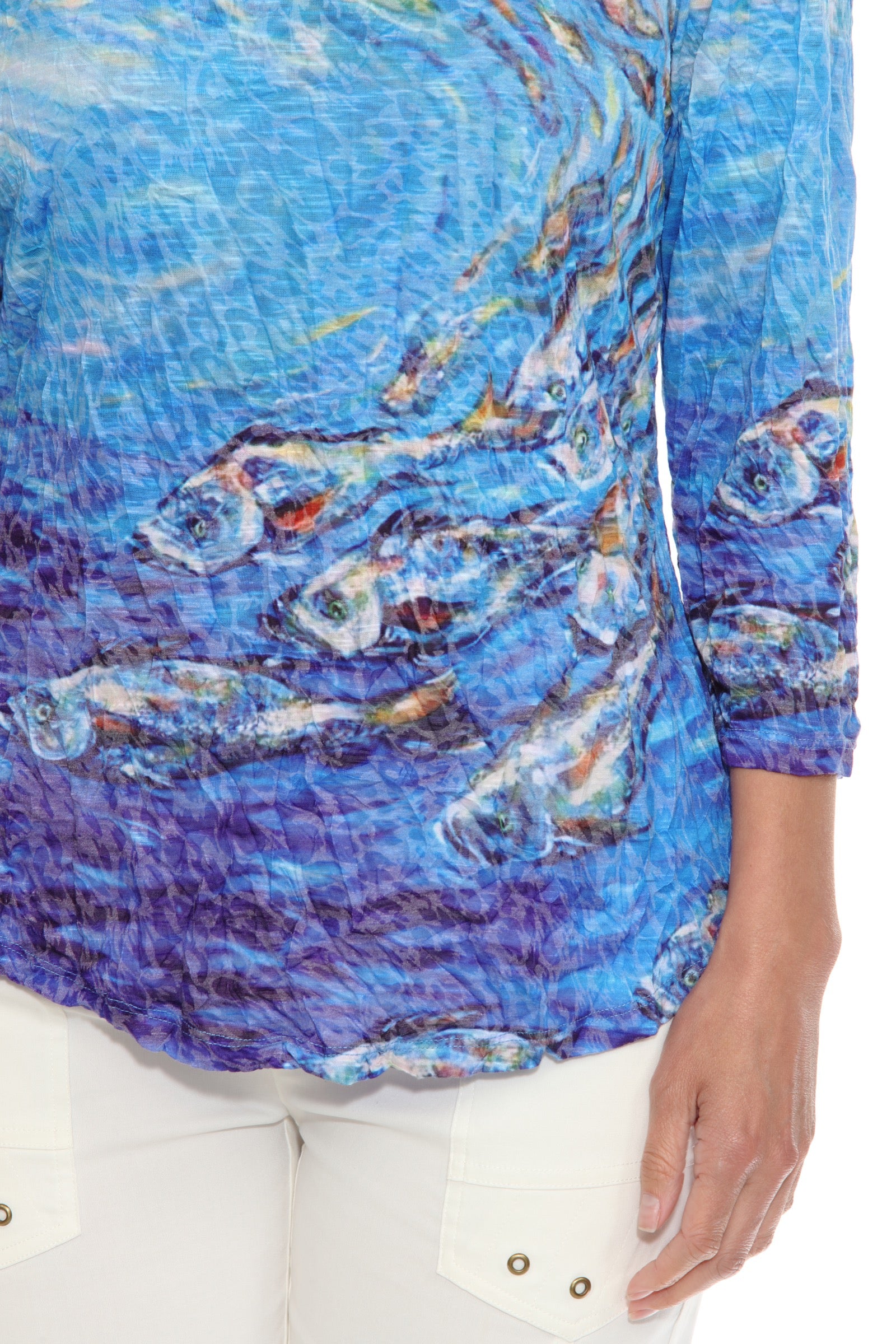 Round-Neck Top - Fish Flow - Image 7