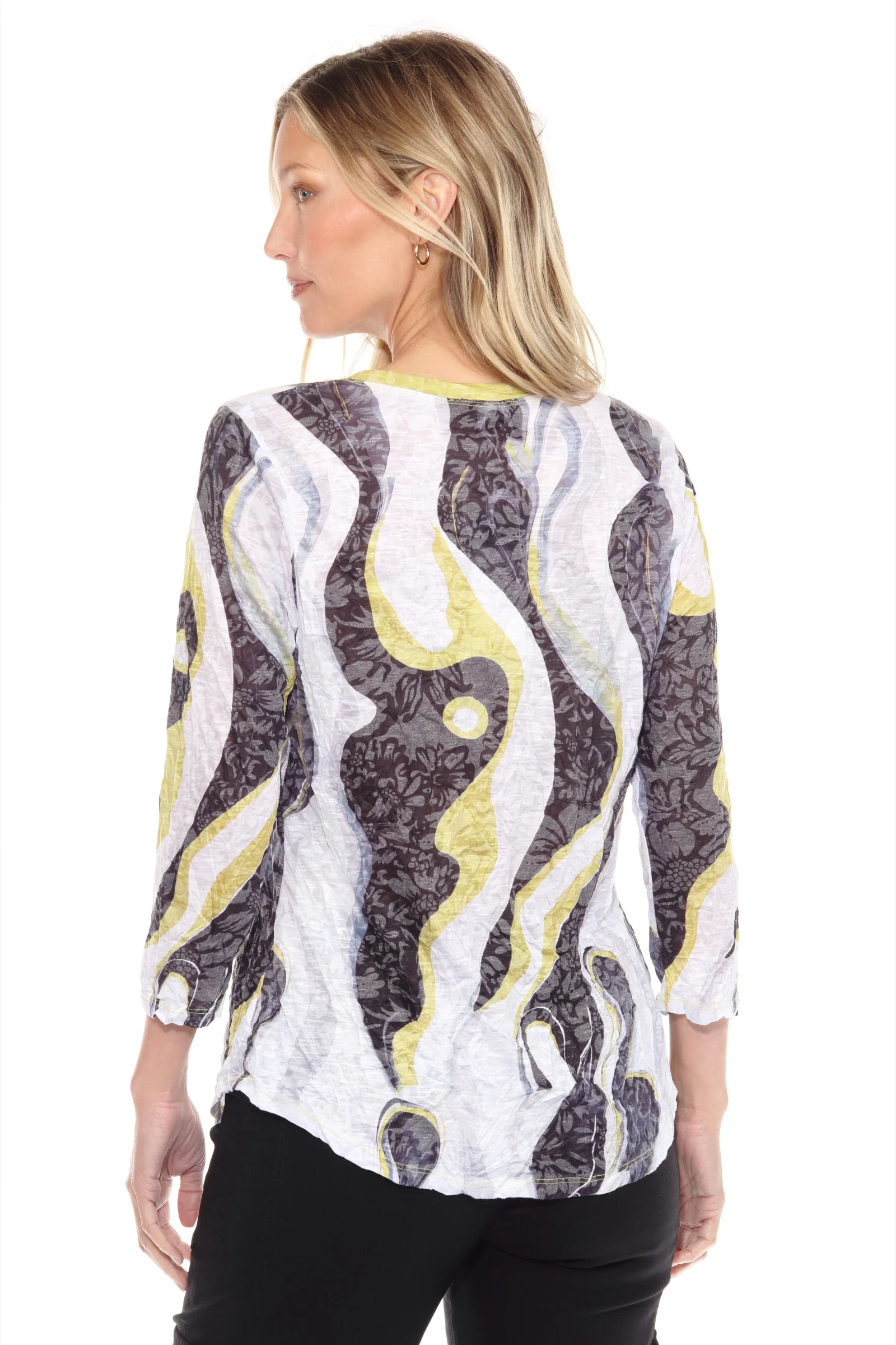 Round-Neck Top - Fluid Art - Image 5