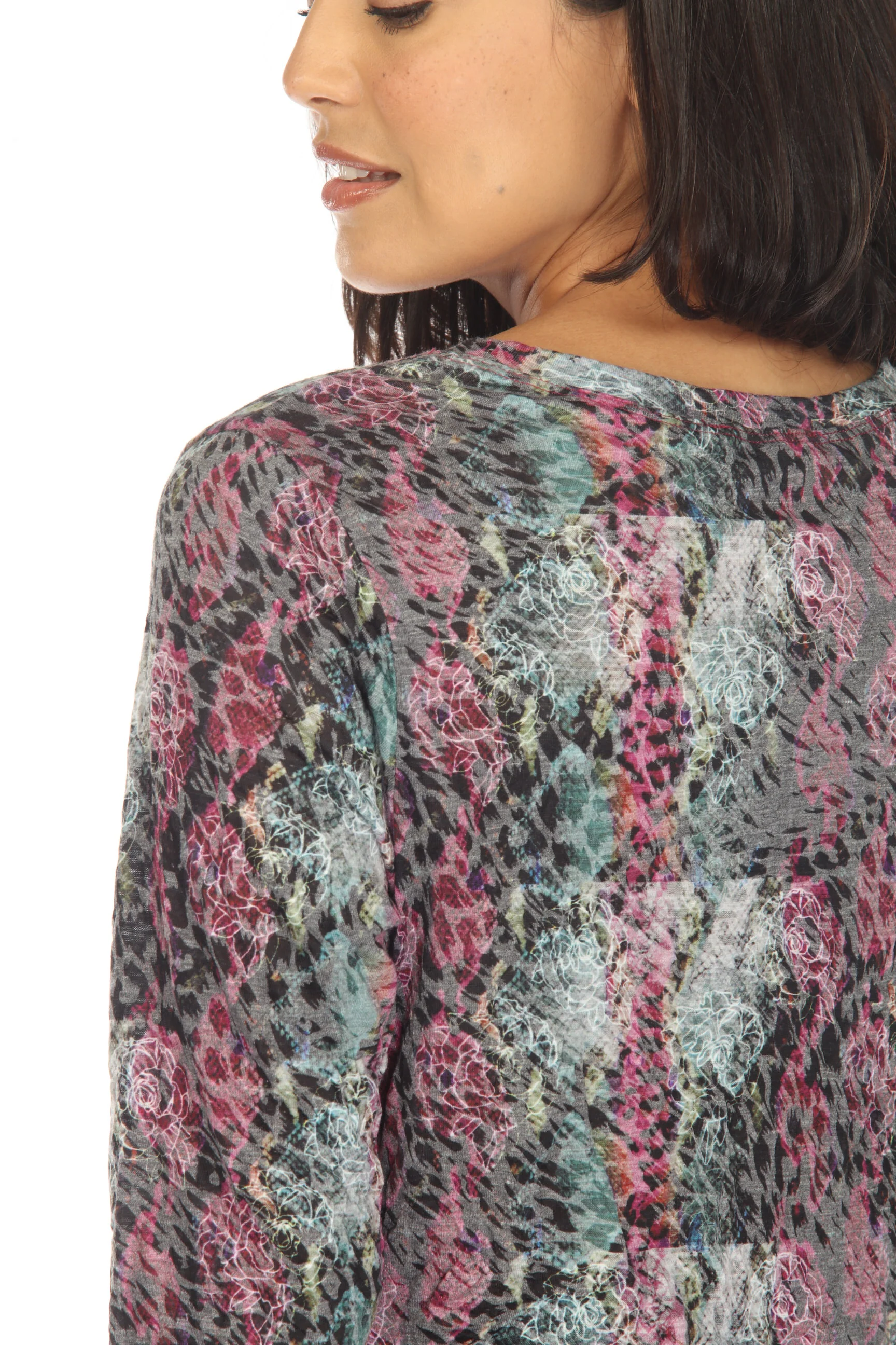 Layla Top - Raspberry Flower - Image 6