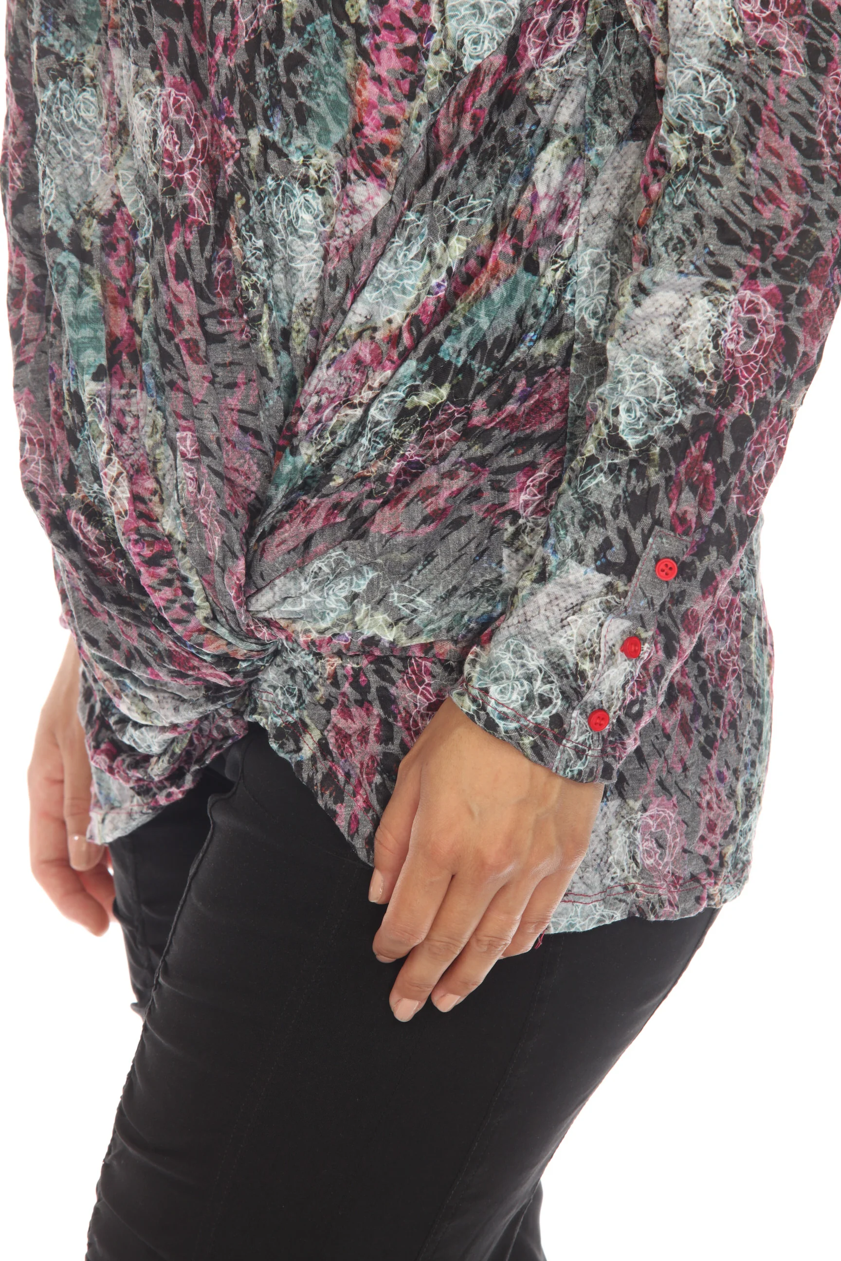 Layla Top - Raspberry Flower - Image 7