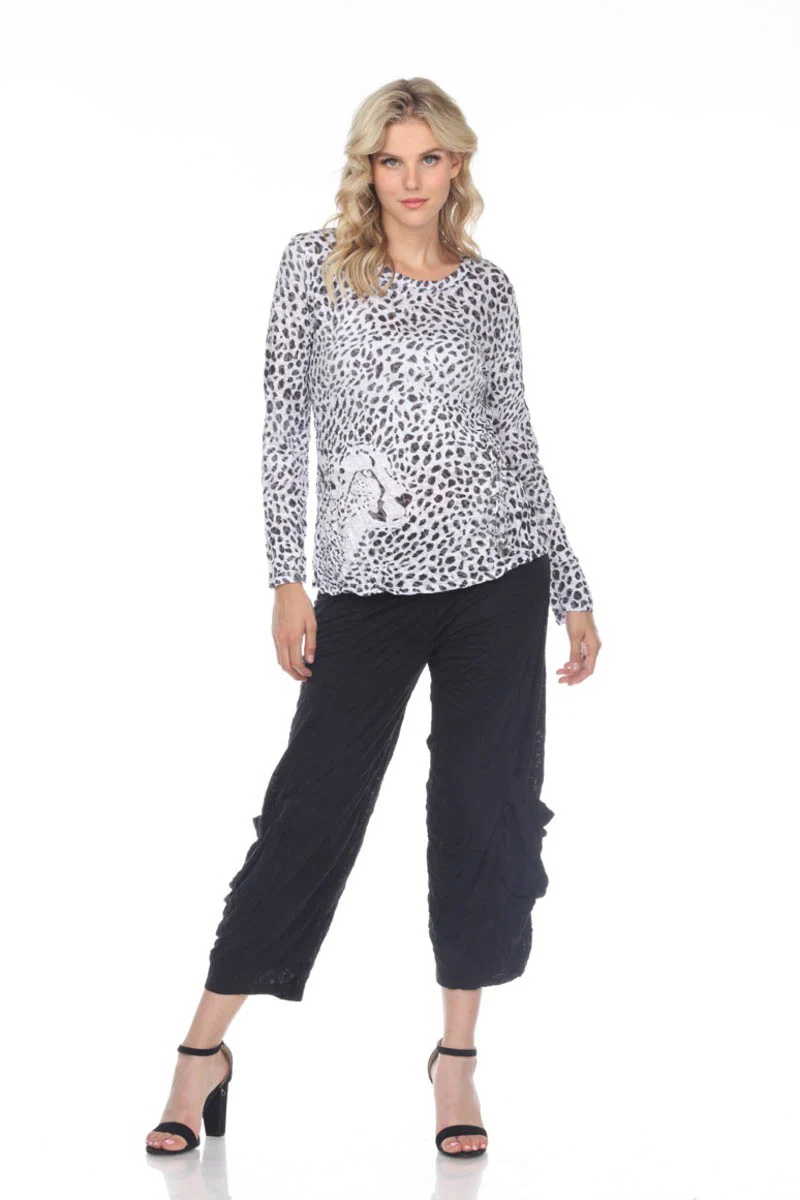 Pauline Top L/S - Cheetah Spots - Image 2