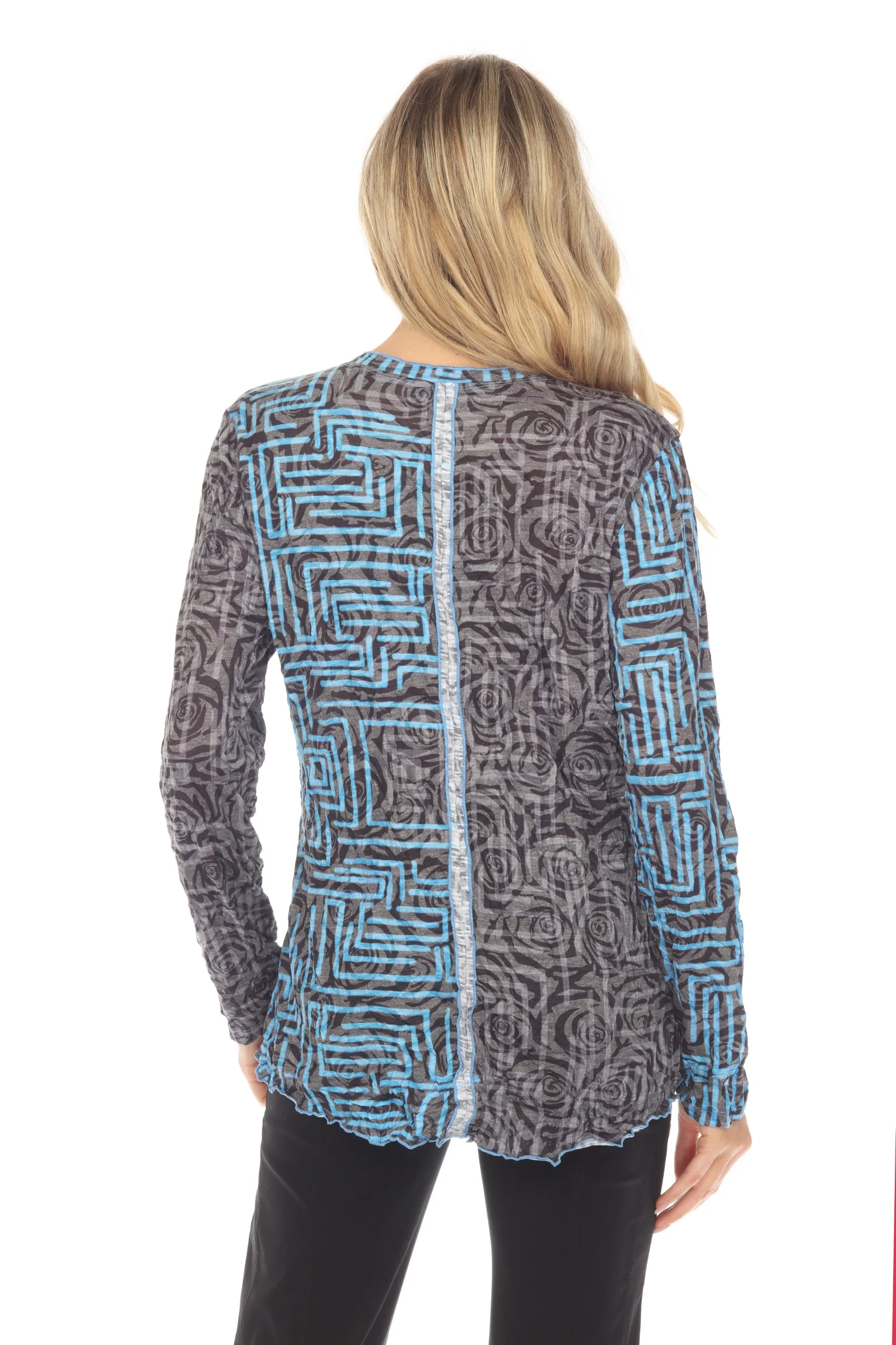 Pamela Top - Blue Puzzle - Image 6