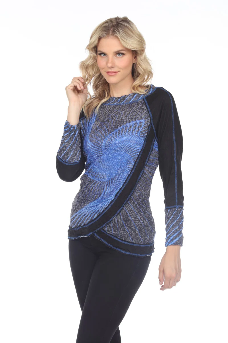 Patricia Top - Blue Spirograph - Image 4