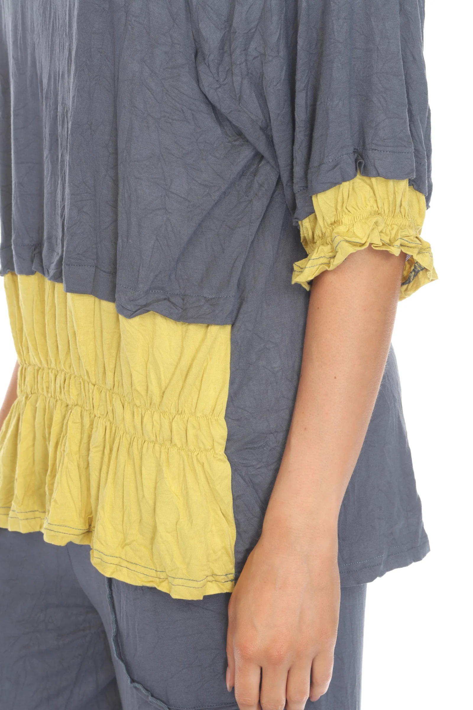 Tara Top and Patch Crop Pant Set - Slate - Image 5