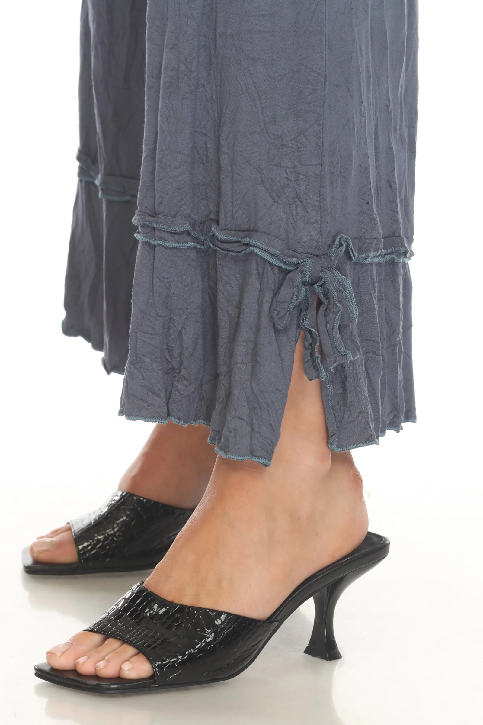 Tessa Top and Patch Crop Pant Set - Slate - Image 6