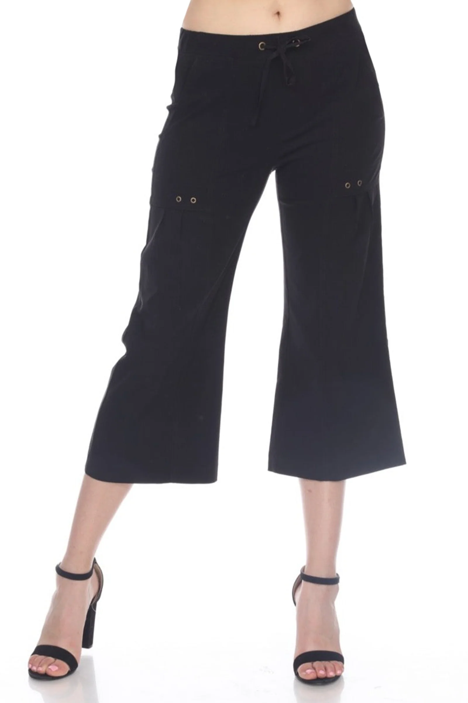 Wide Leg Drawstring Capri - Image 5